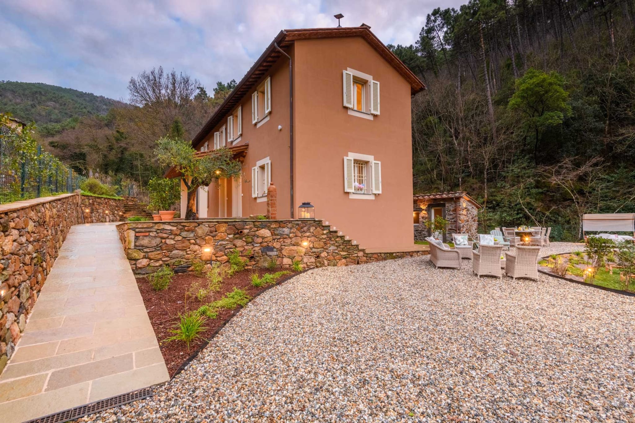 Molino Giusti Farmhouse-Gärten Sommer