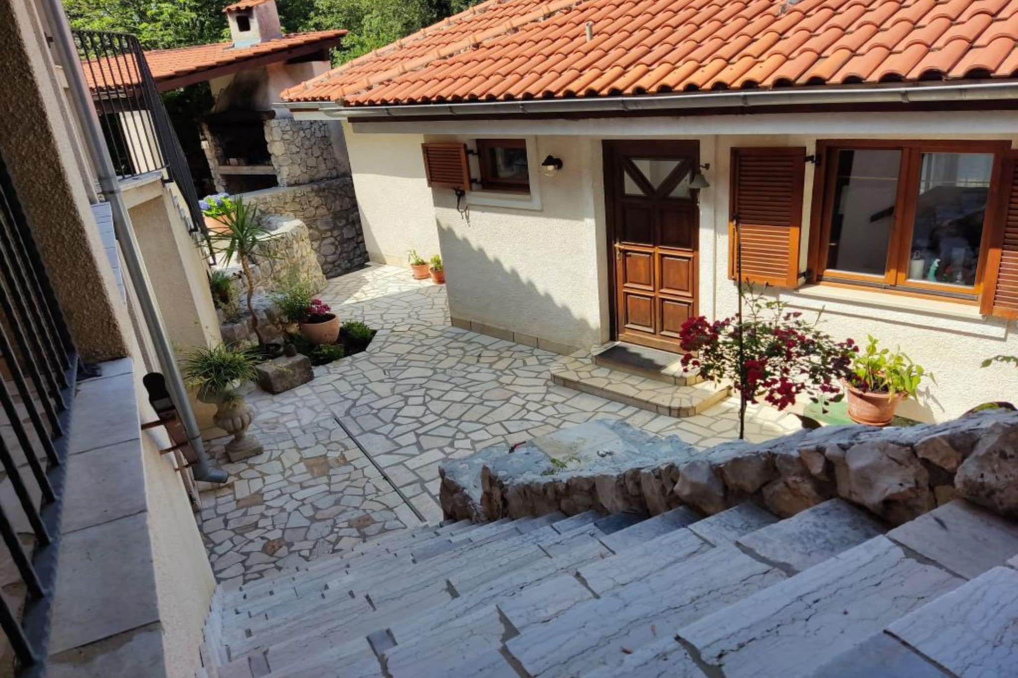 Apartment & Rooms Villa Oliva - Two Bedroom Apartment-Terrassenbalkon