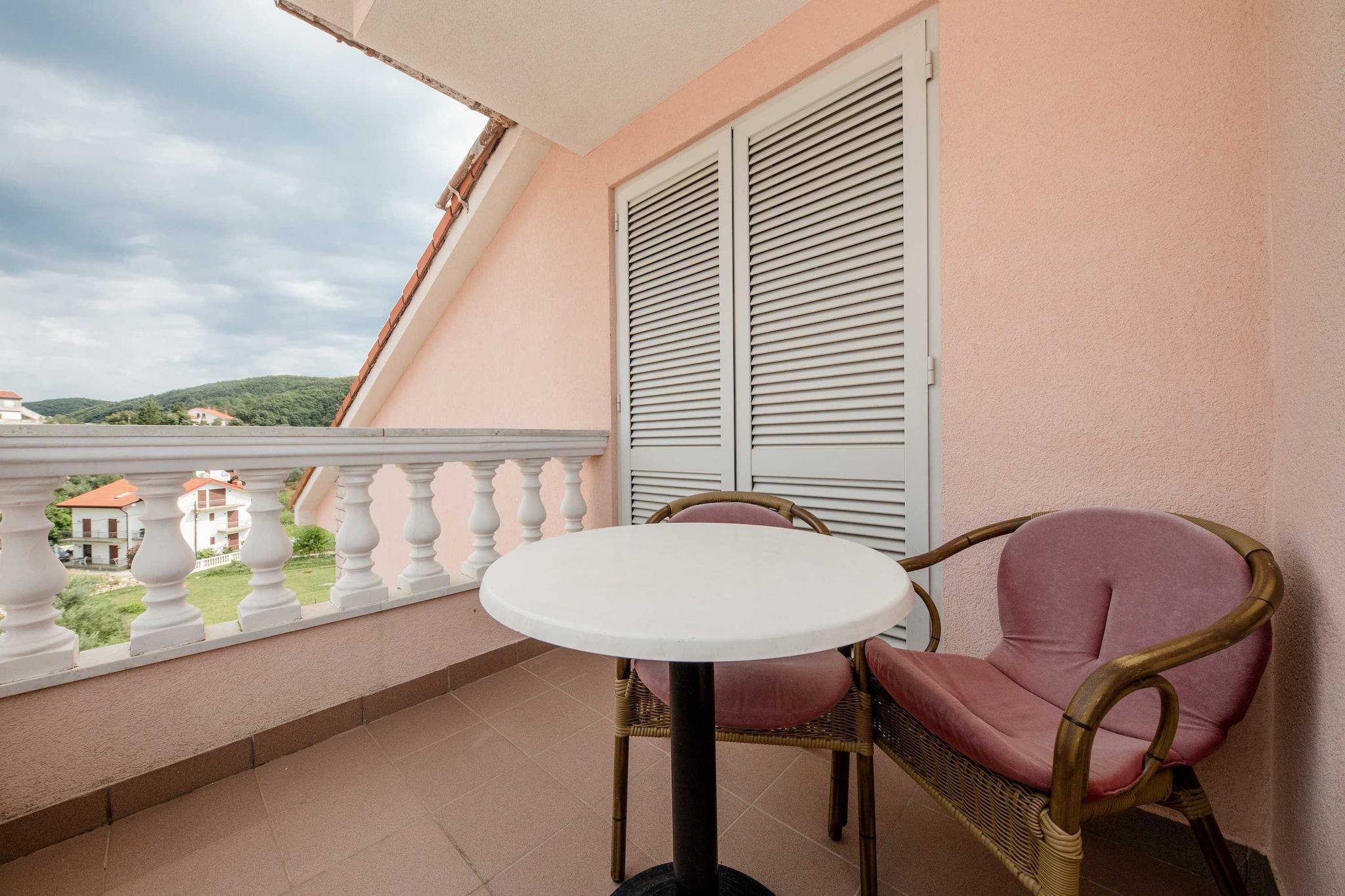 Guest House Villa Anggela - Two Bedroom Apartment with Balcony and Sea View-Balcon-terrasse