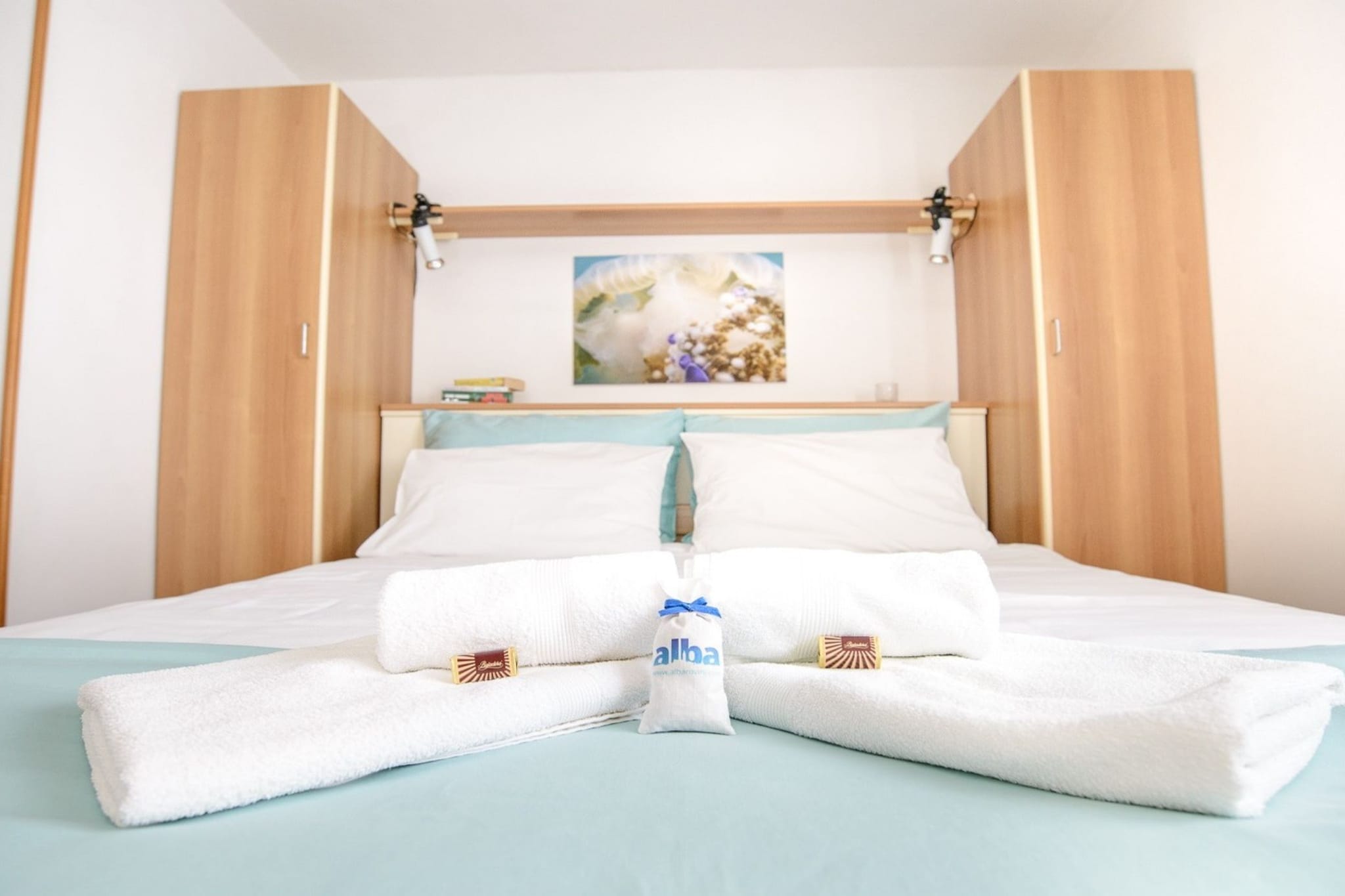 Apartments Alba - Studio apartment (Oleander)-Slaapkamer