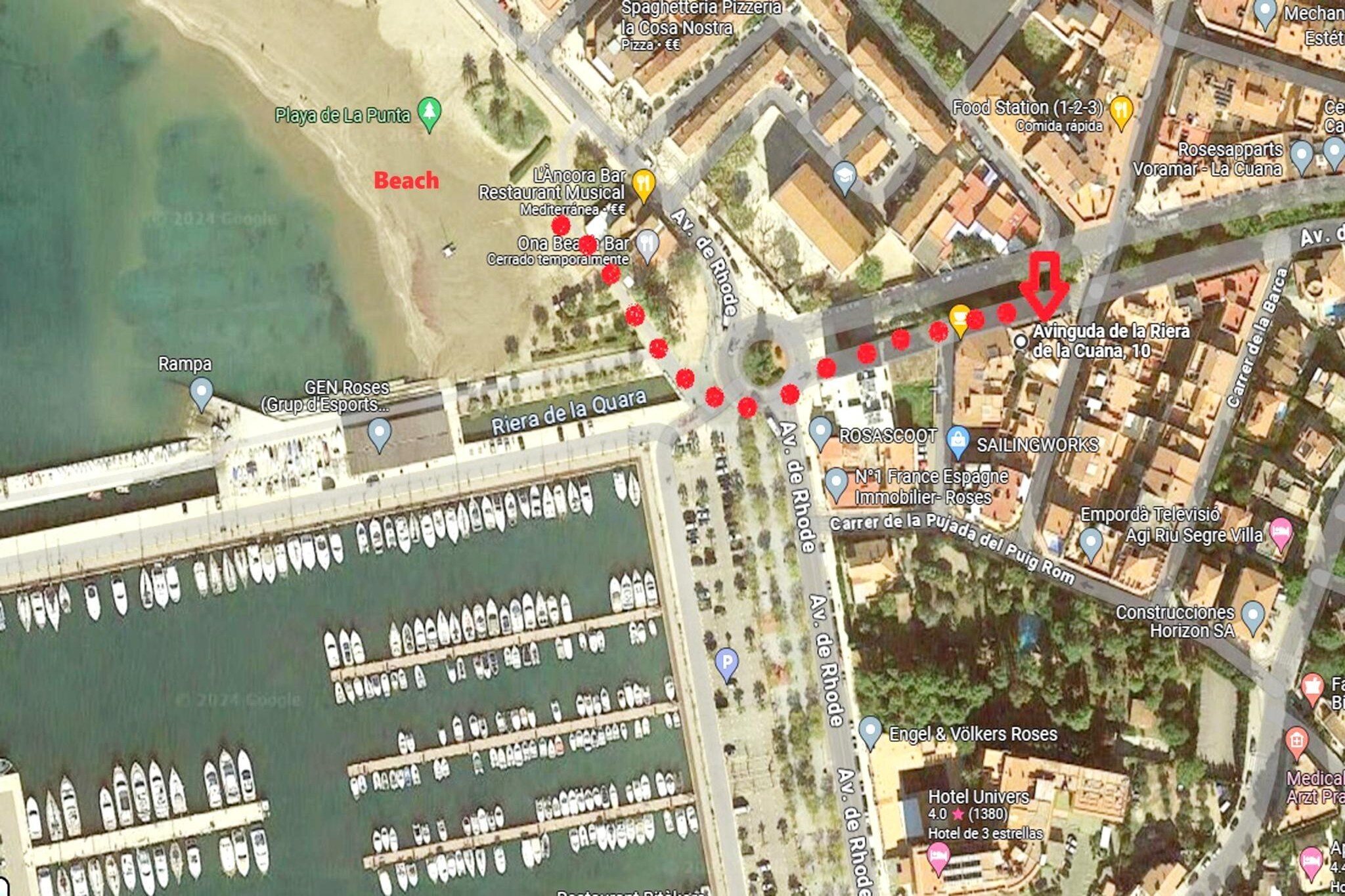 1232 GAUDI 100m PLAYA-Gebieden zomer 20km