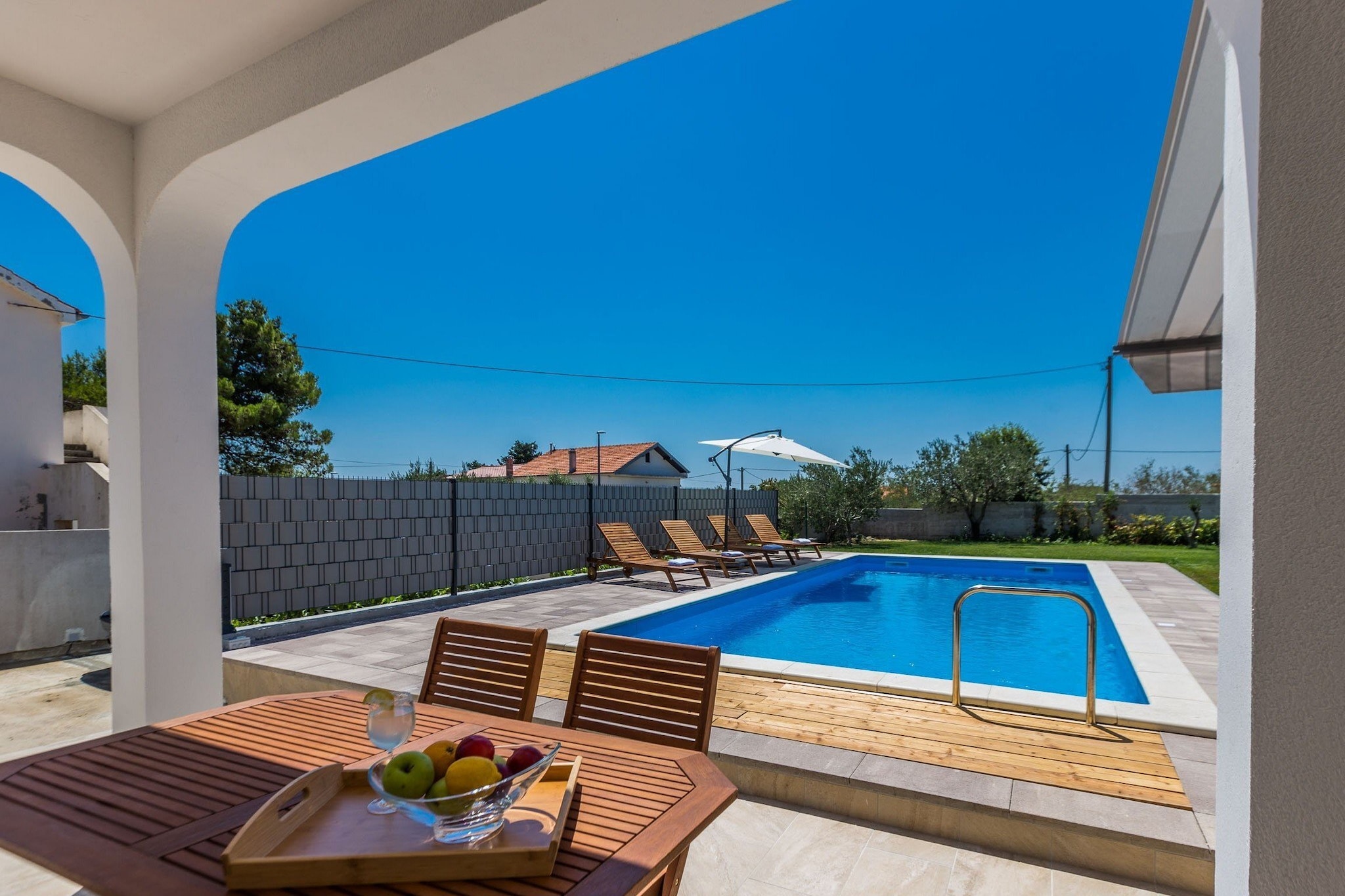 Serene Escape near Zadar with Private Pool & Charming Outdoor Oasis - Two Bedroom Holiday Home-Zwembad