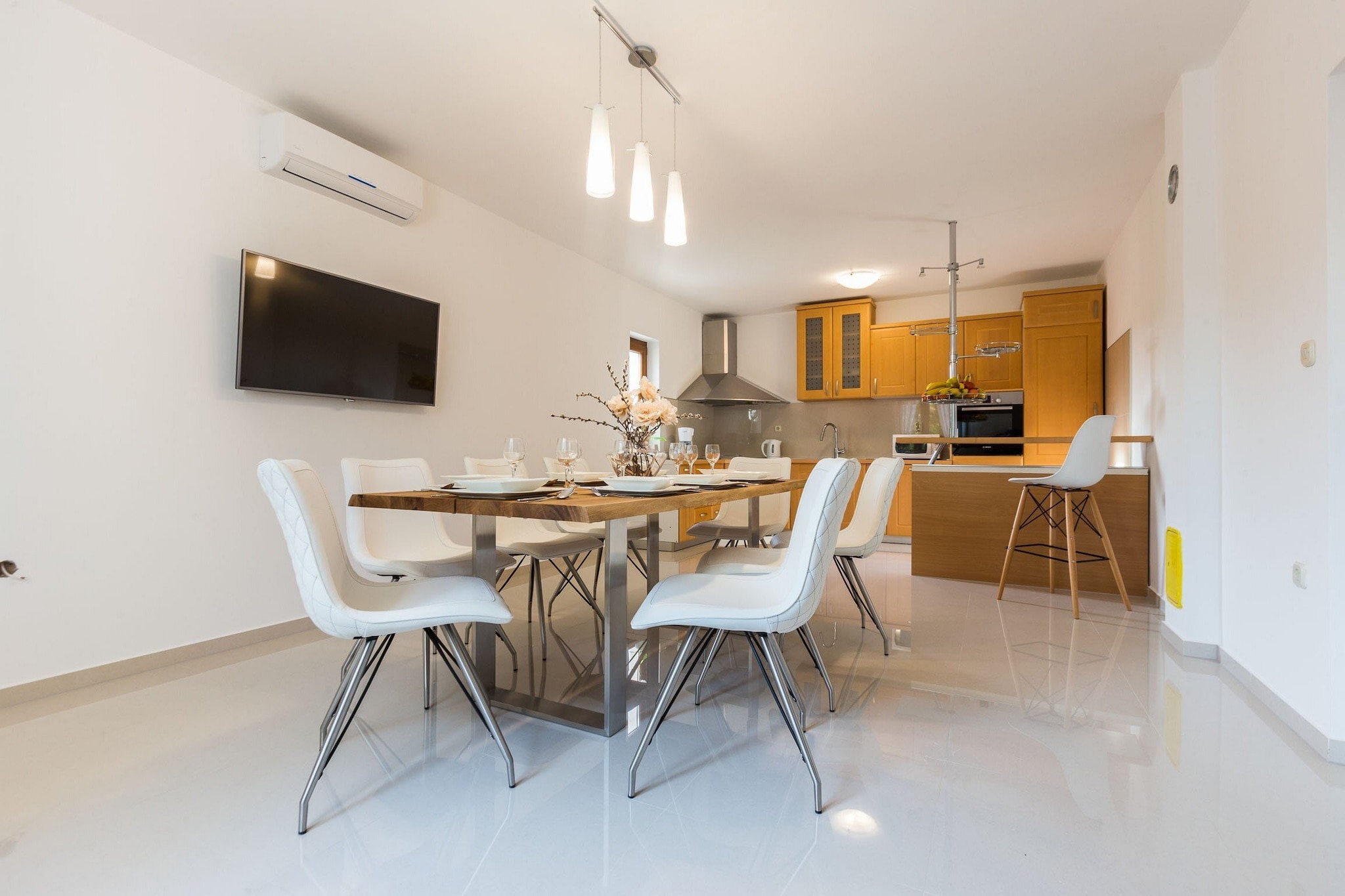 Modern Escape with Private Pool, Sauna, Game Room & BBQ, near Zadar - Four Bedroom Villa-Dining room