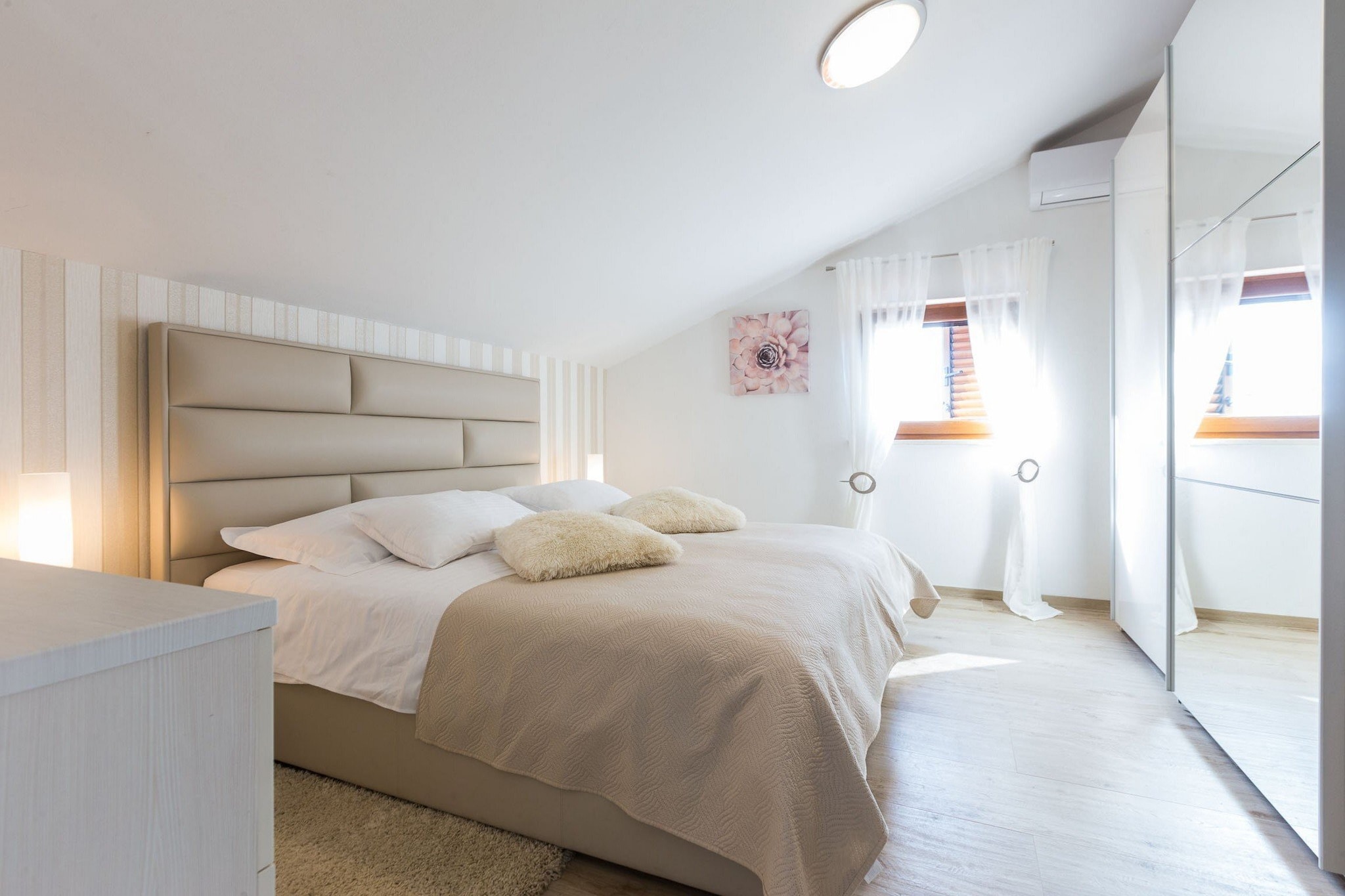 Modern Escape with Private Pool, Sauna, Game Room & BBQ, near Zadar - Four Bedroom Villa-Bedroom