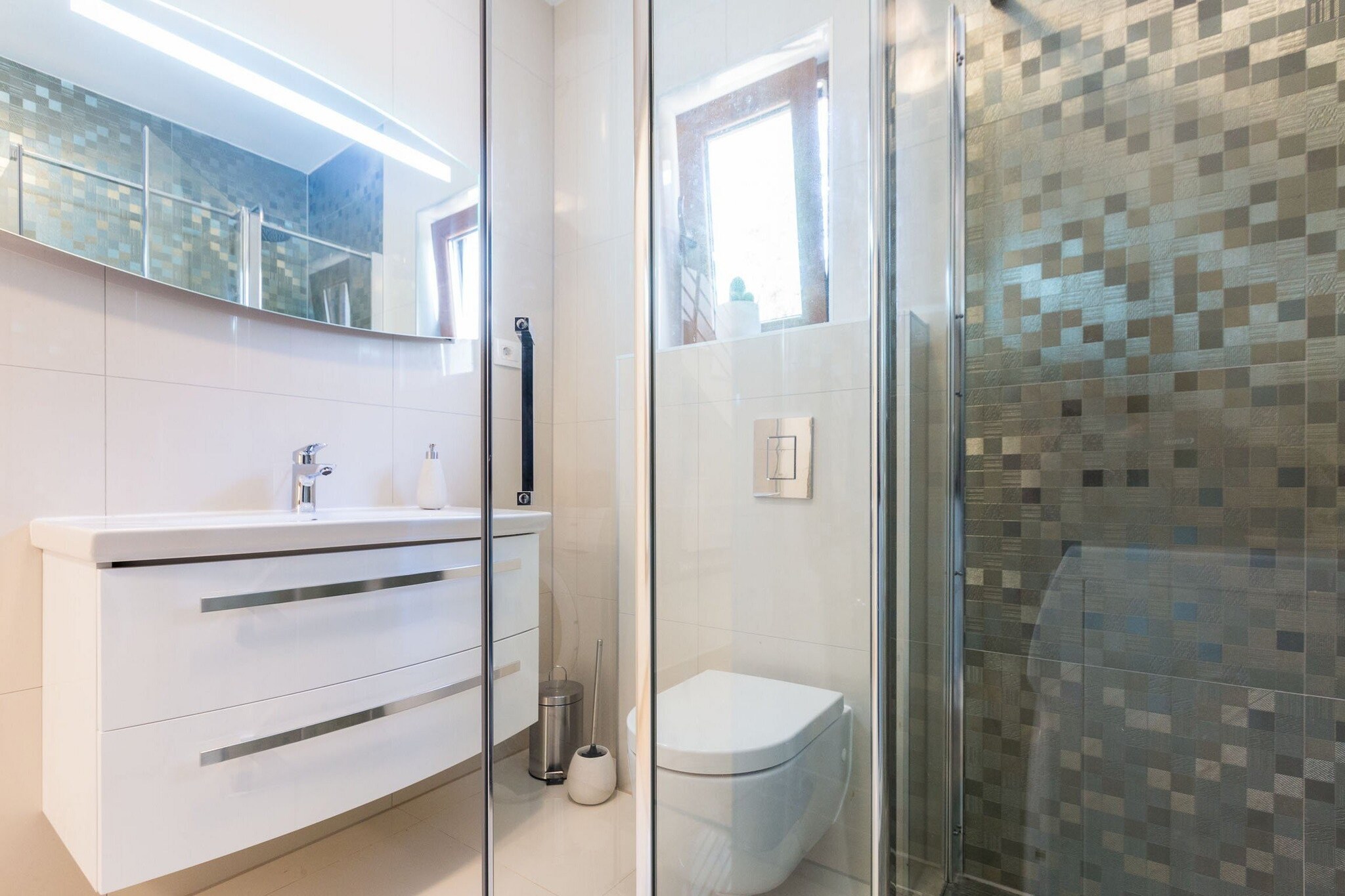 Modern Escape with Private Pool, Sauna, Game Room & BBQ, near Zadar - Four Bedroom Villa-Bathroom