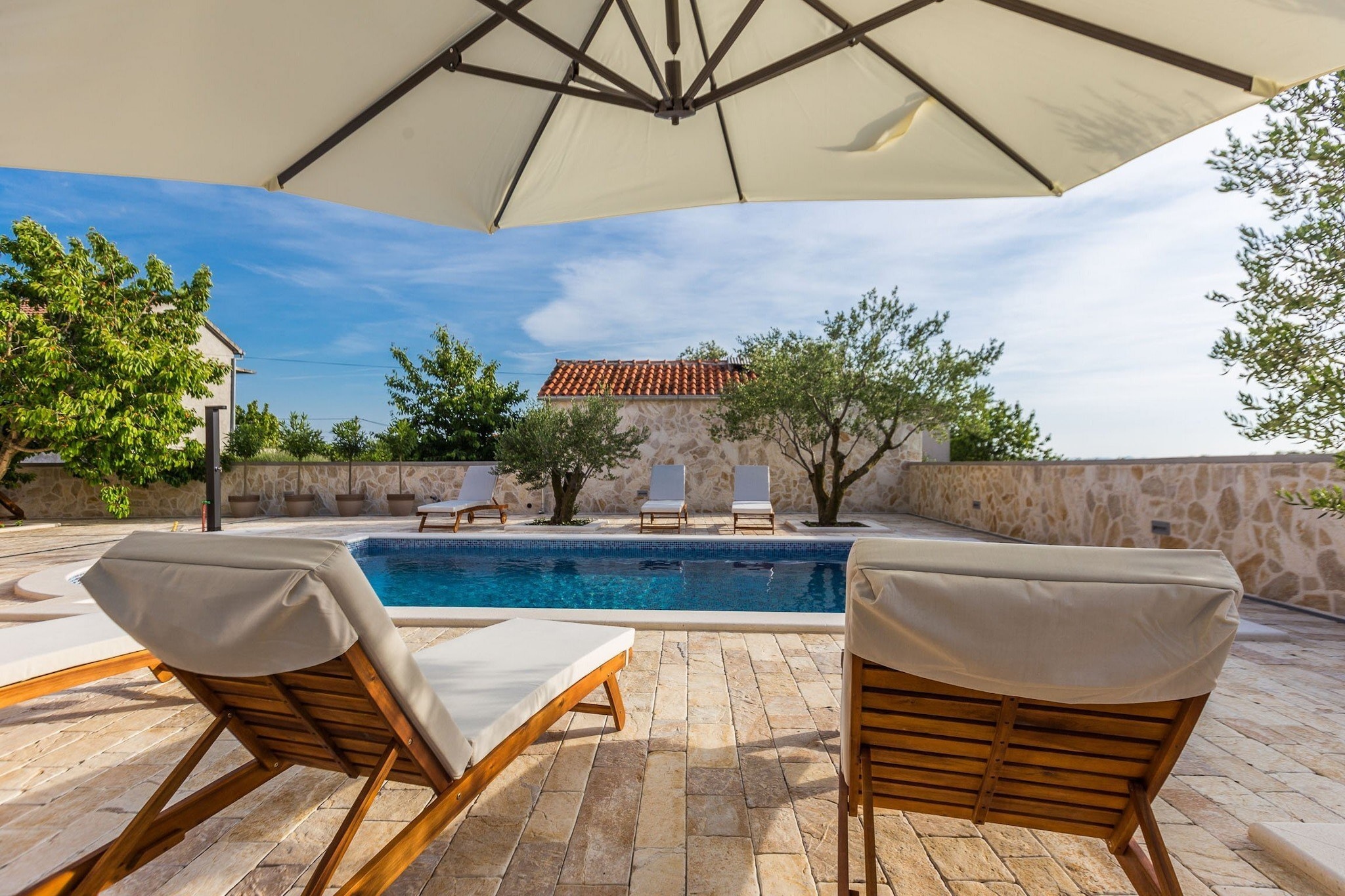 Modern Escape with Private Pool, Sauna, Game Room & BBQ, near Zadar - Four Bedroom Villa-Pool