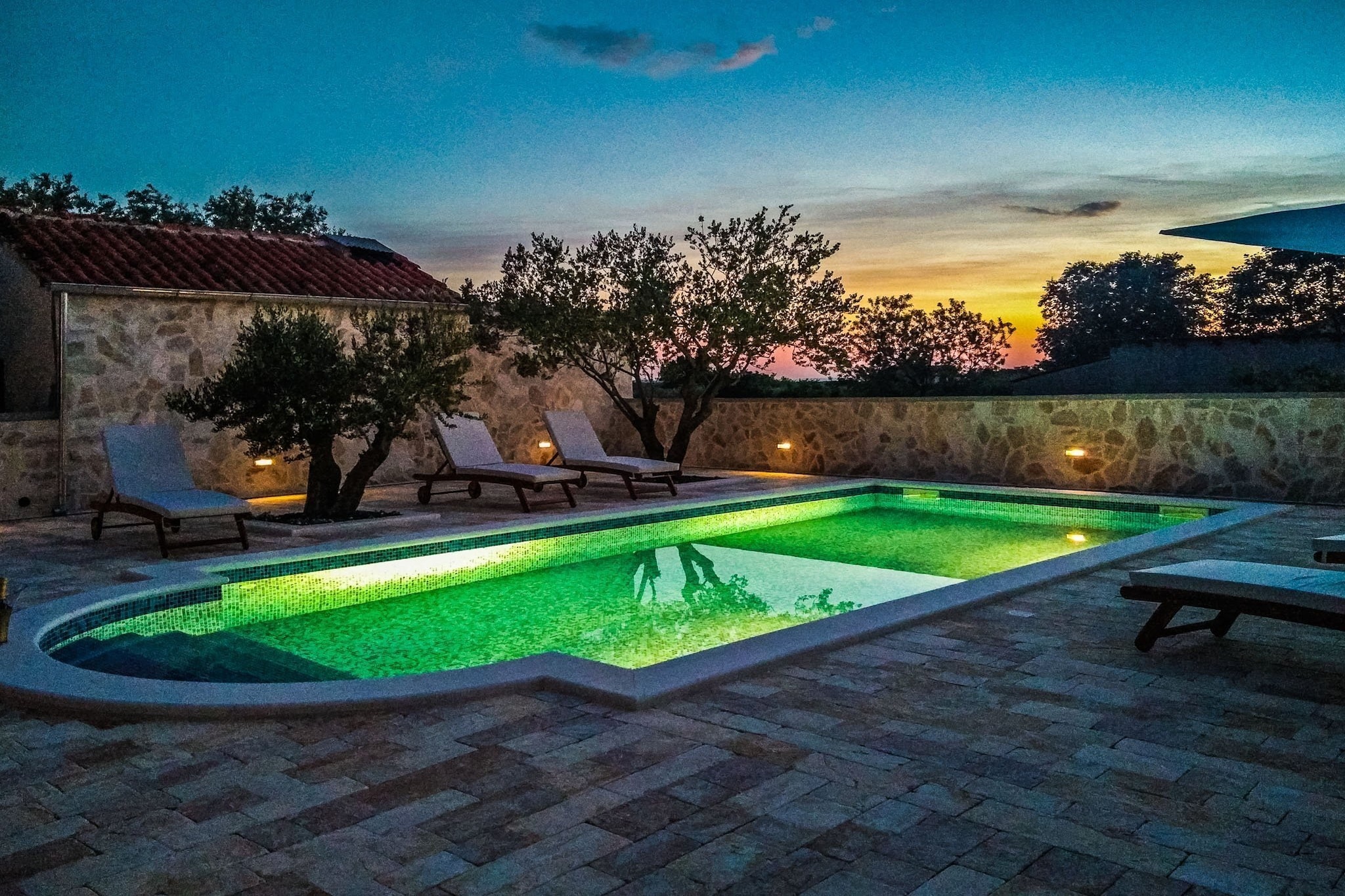 Modern Escape with Private Pool, Sauna, Game Room & BBQ, near Zadar - Four Bedroom Villa-Pool