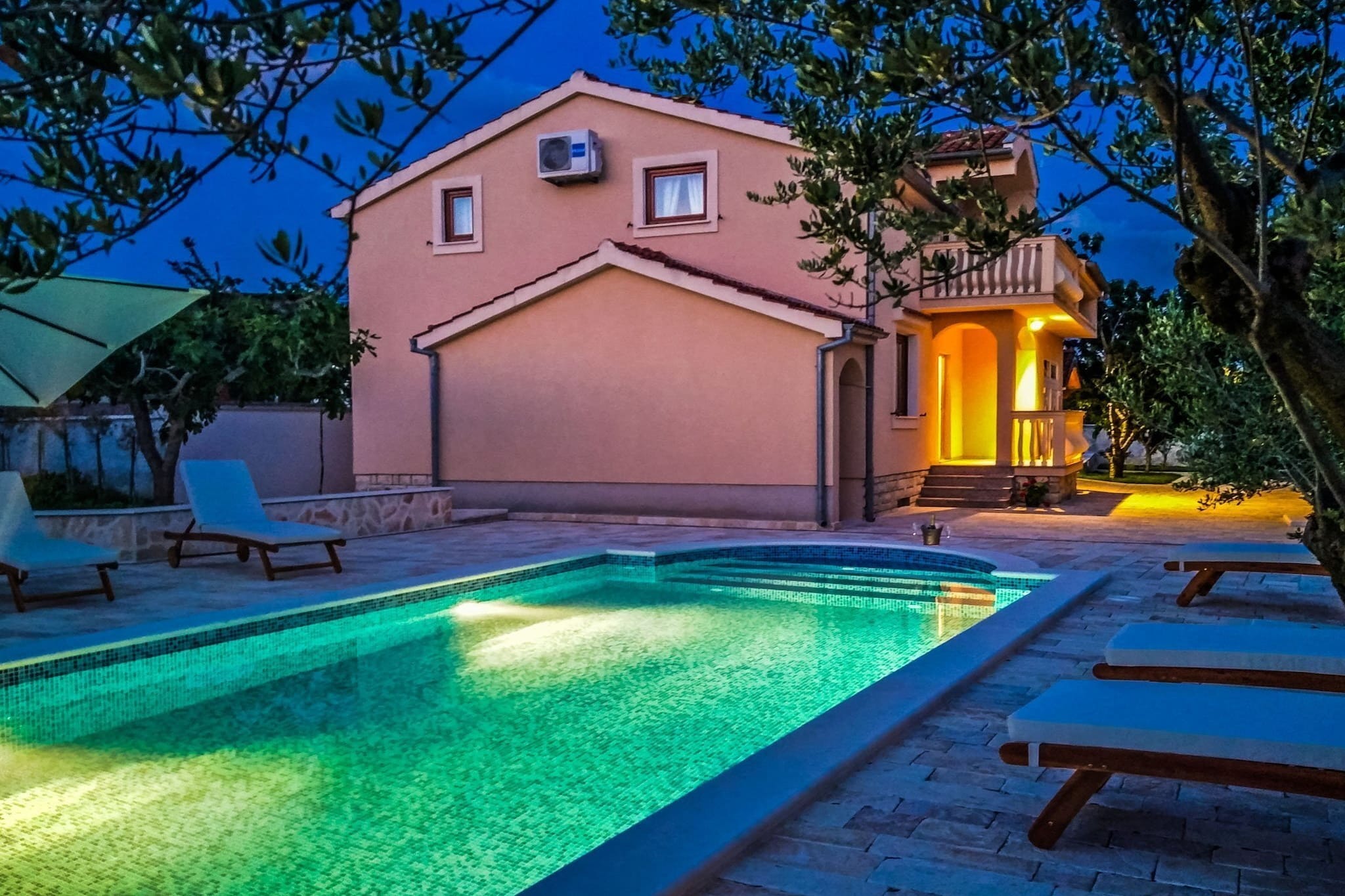 Modern Escape with Private Pool, Sauna, Game Room & BBQ, near Zadar - Four Bedroom Villa-Pool
