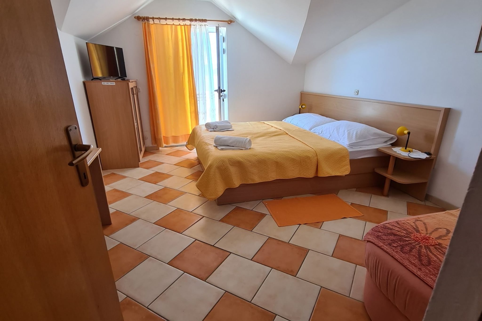 Apartments Pansion Franka 3* - Studio Apartment with Sea View - APT 1B-Schlafzimmer