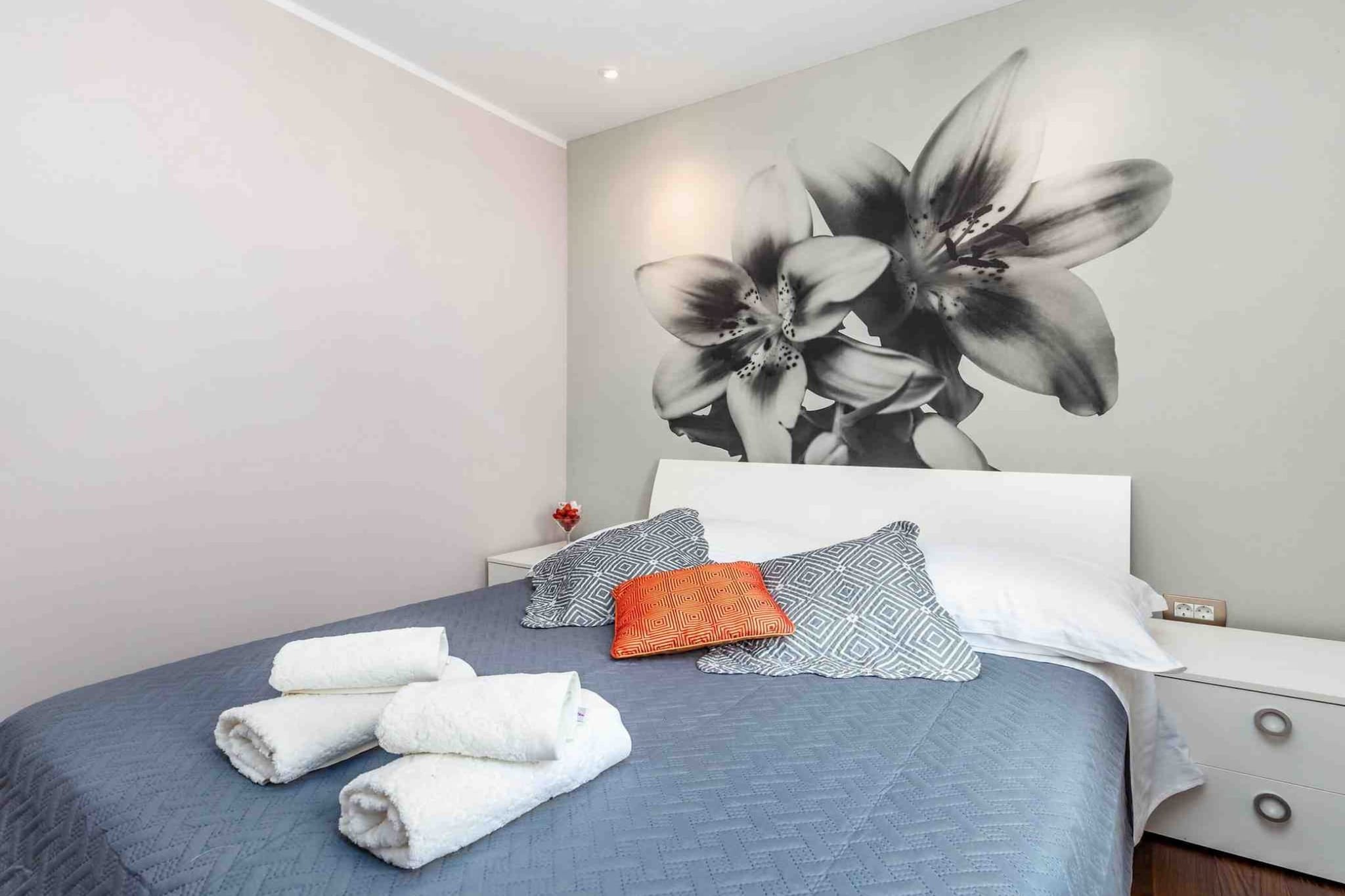 Modern Comfort with Shared Pool, Balconies & Lush Green Surroundings - One Bedroom Apartment (Romantic)-Bedroom