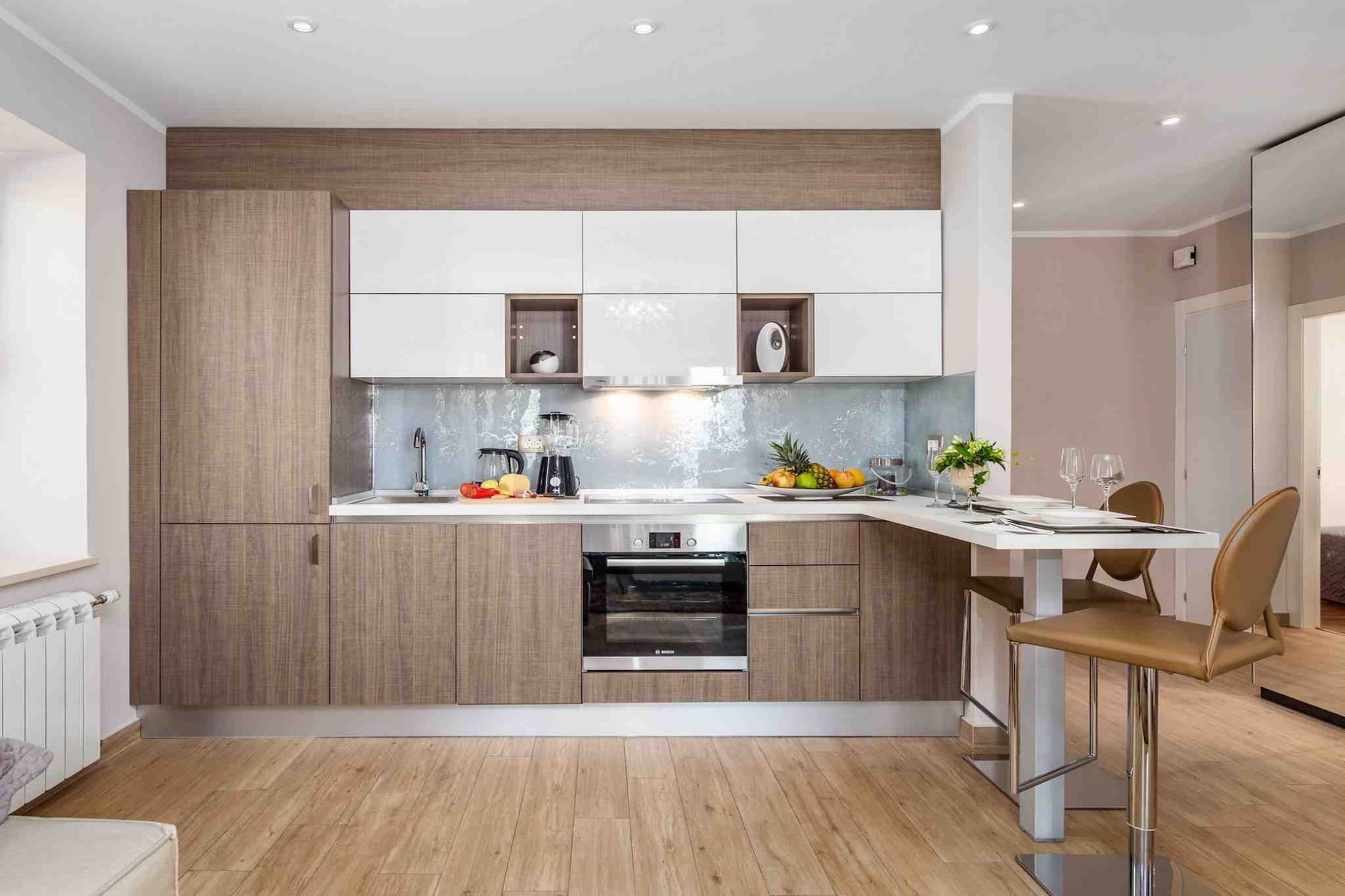 Modern Comfort with Shared Pool, Balconies & Lush Green Surroundings - One Bedroom Apartment (Romantic)-Kitchen