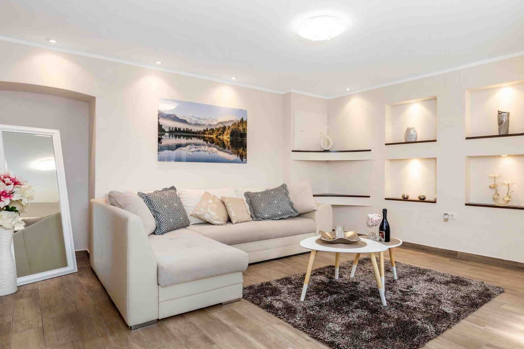 Modern Comfort with Shared Pool, Balconies & Lush Green Surroundings - One Bedroom Apartment (Relax)-Living room