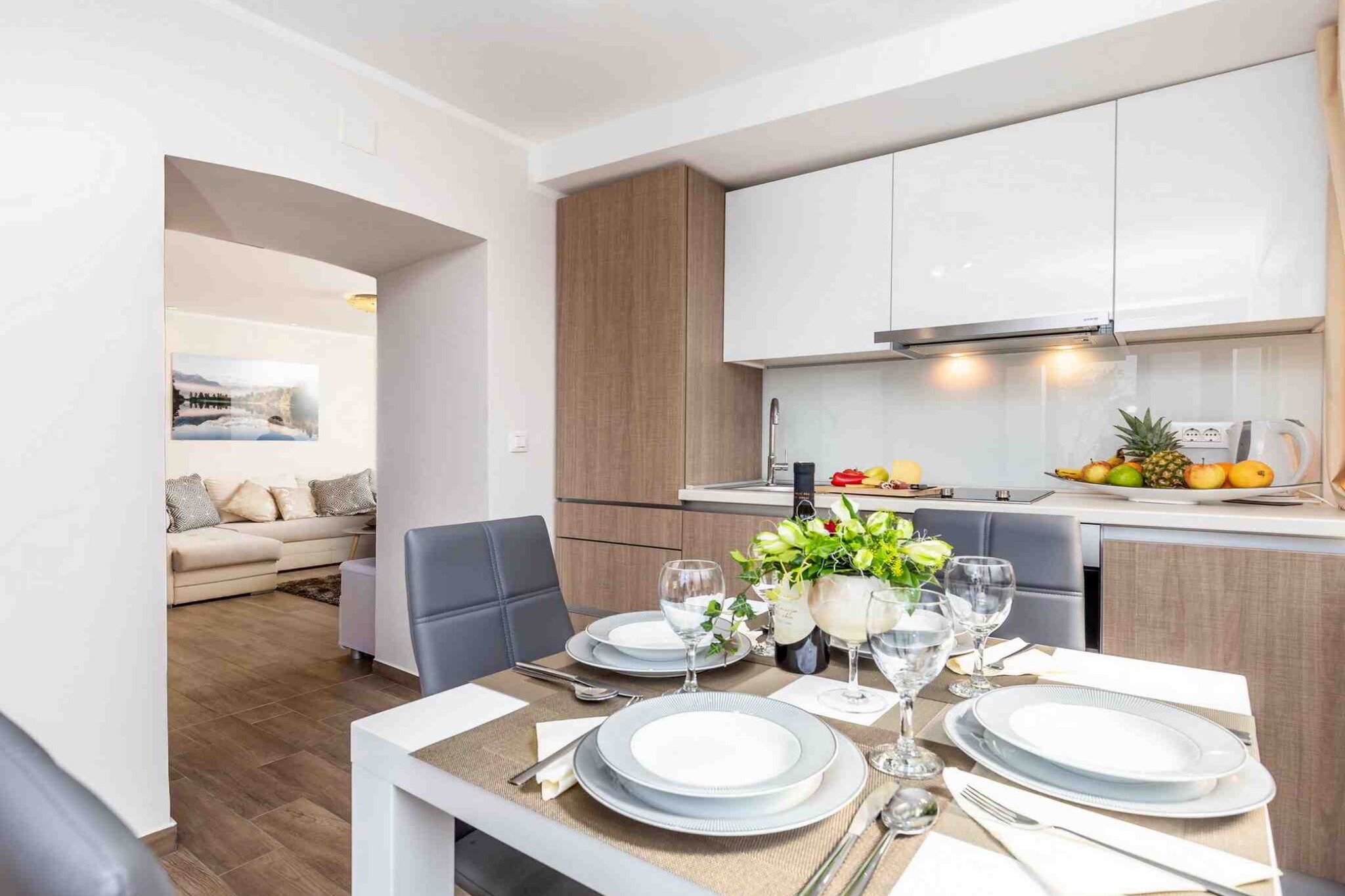 Modern Comfort with Shared Pool, Balconies & Lush Green Surroundings - One Bedroom Apartment (Relax)-Kitchen