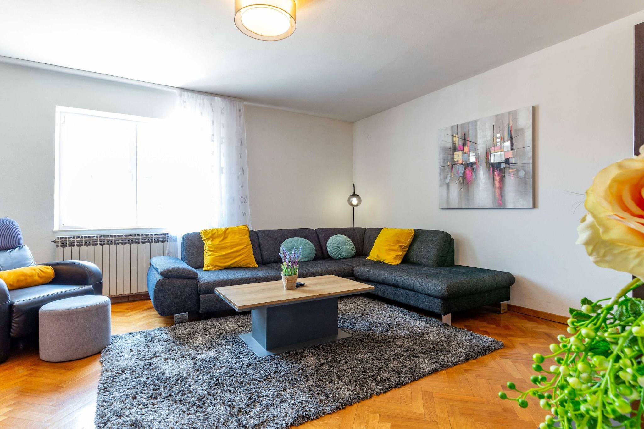Zadar Lavish and Luxurious Apartment with Private Pool - Three Bedroom Apartment with Private Pool-Living room
