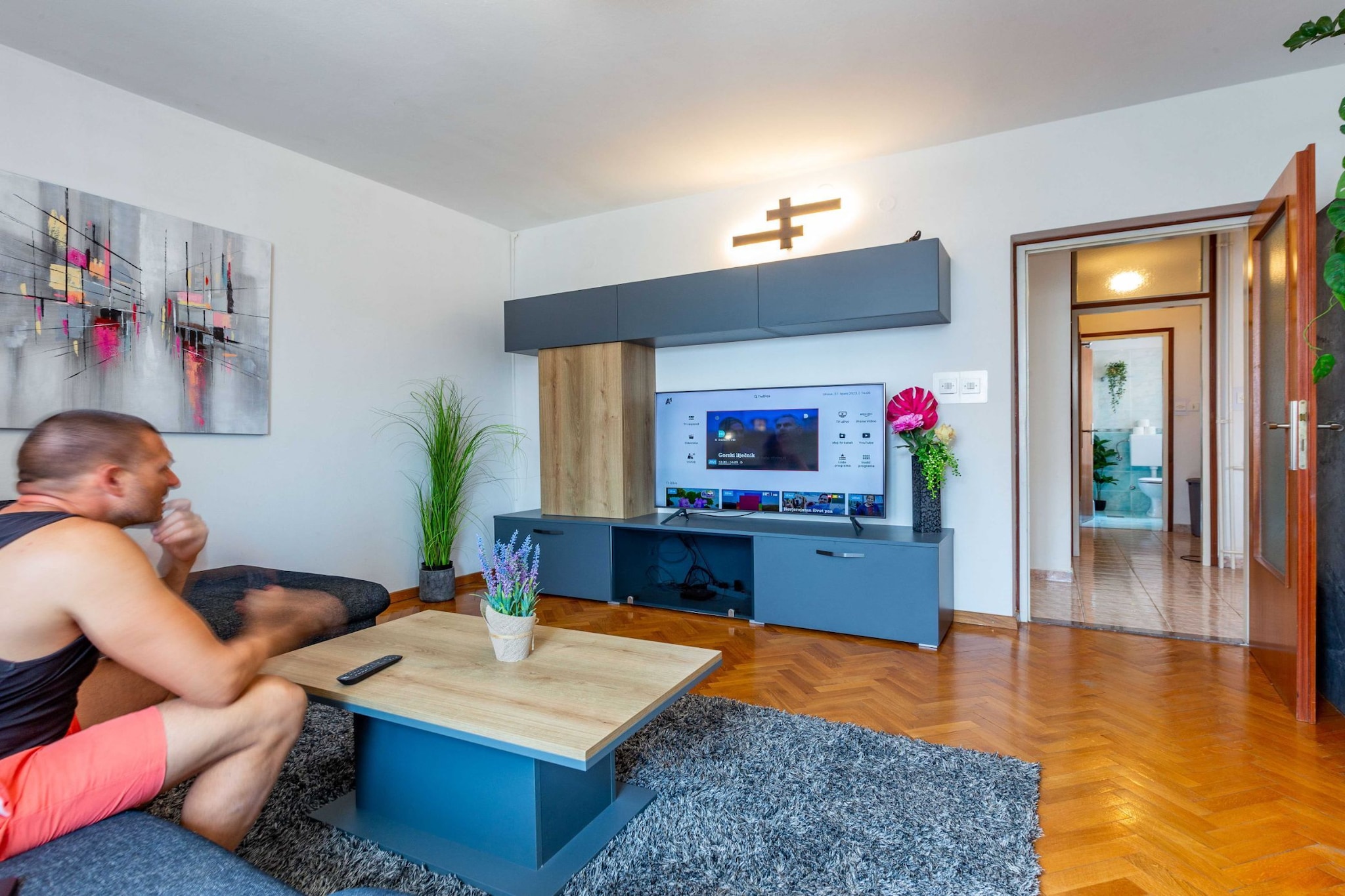 Zadar Lavish and Luxurious Apartment with Private Pool - Three Bedroom Apartment with Private Pool-Living room