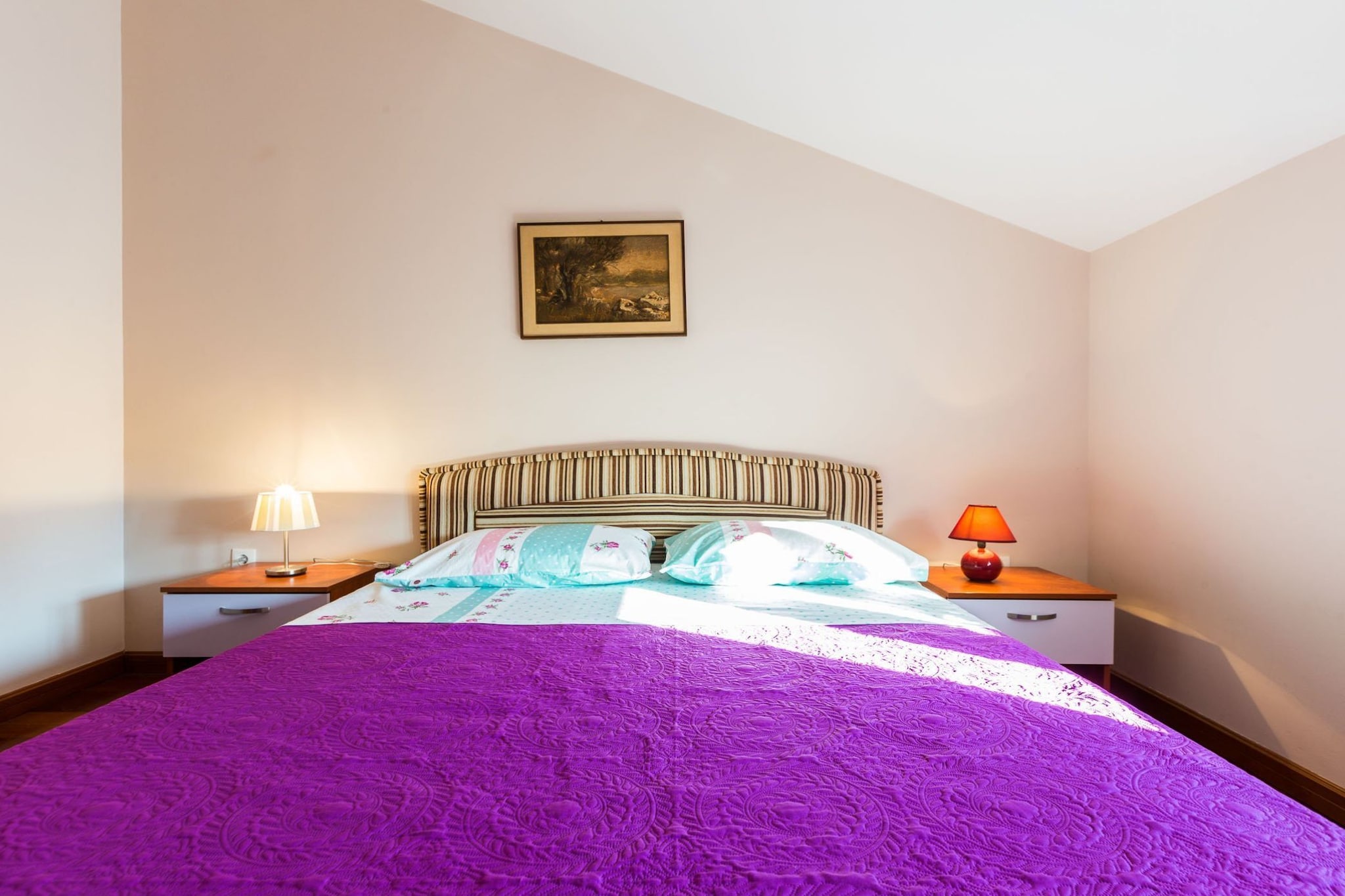 Elegant and Lavish Leisure Apartments Zadar with Outdoor Pool - Classic Two Bedroom Apartment with Terrace (owner Olive)-Slaapkamer