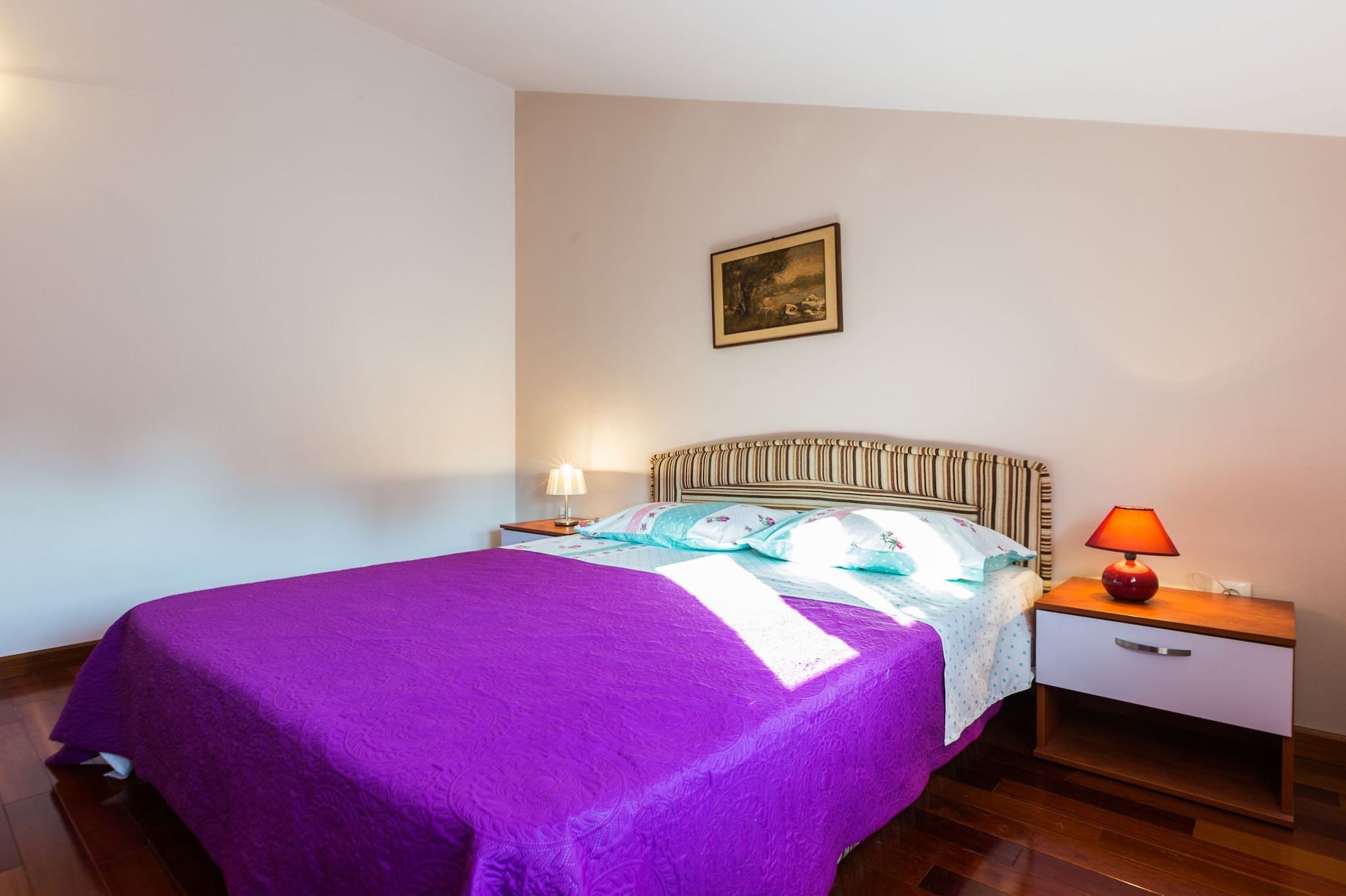 Elegant and Lavish Leisure Apartments Zadar with Outdoor Pool - Classic Two Bedroom Apartment with Terrace (owner Olive)-Slaapkamer