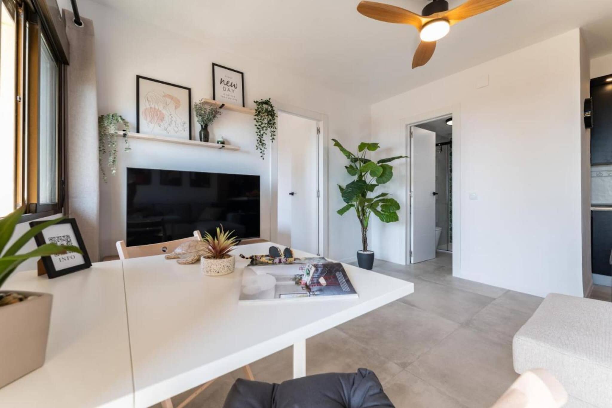 Apartamento con vistas al mar-Woonkamer