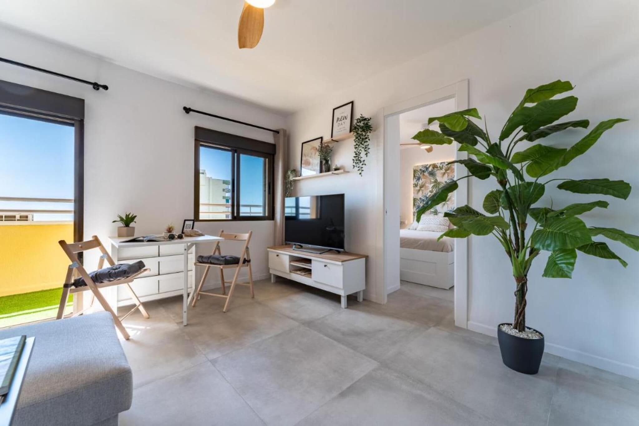 Apartamento con vistas al mar-Woonkamer
