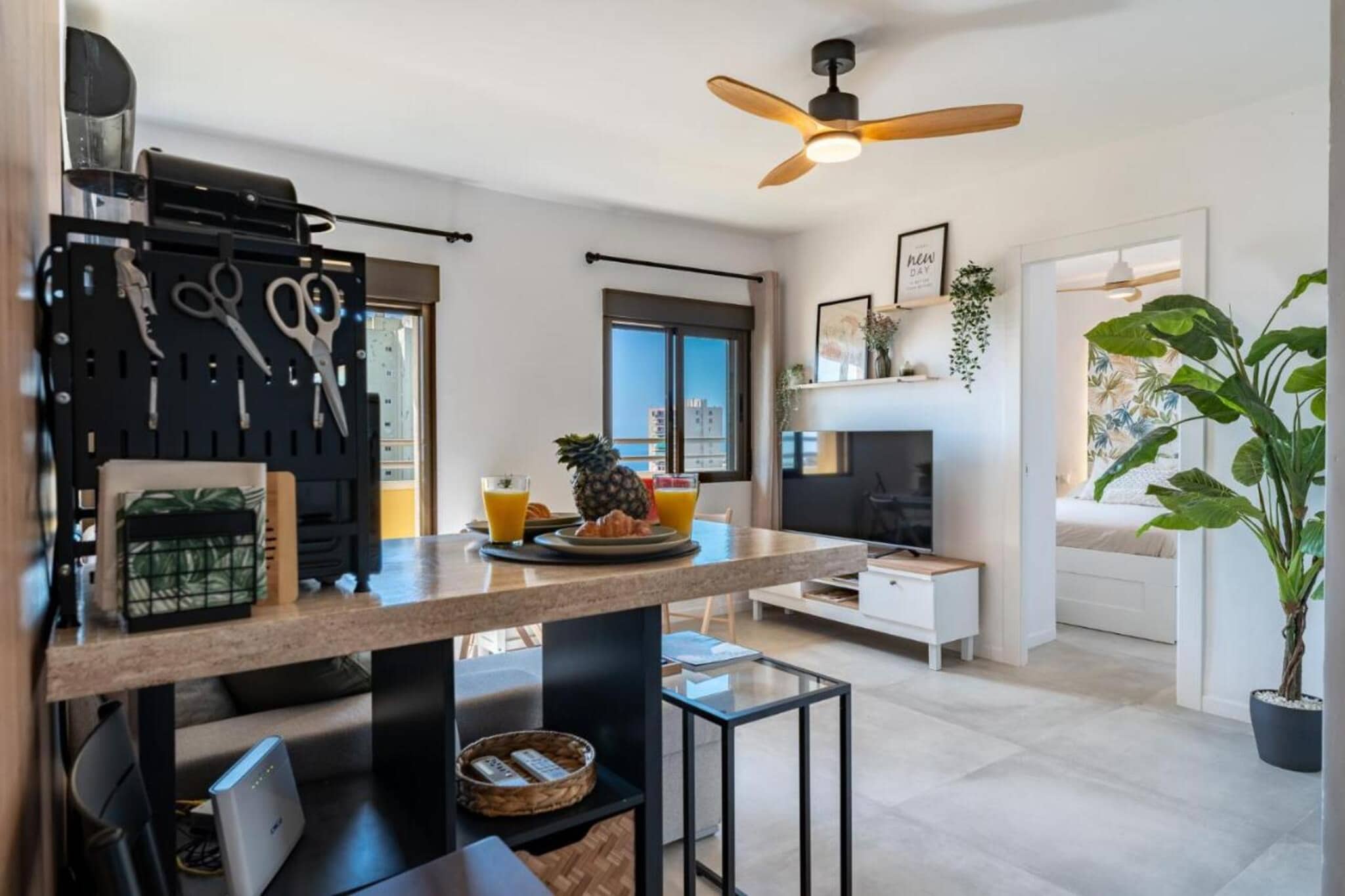 Apartamento con vistas al mar-Keuken