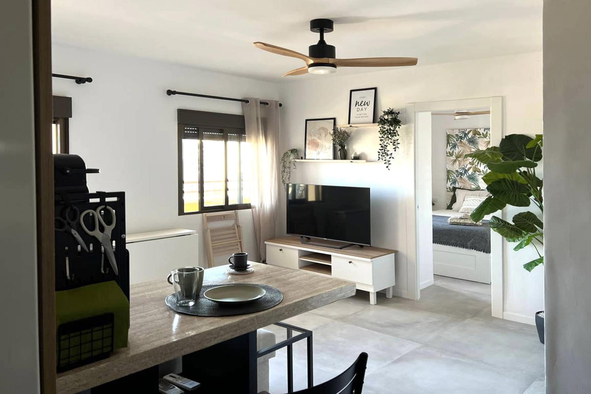 Apartamento con vistas al mar-Woonkamer