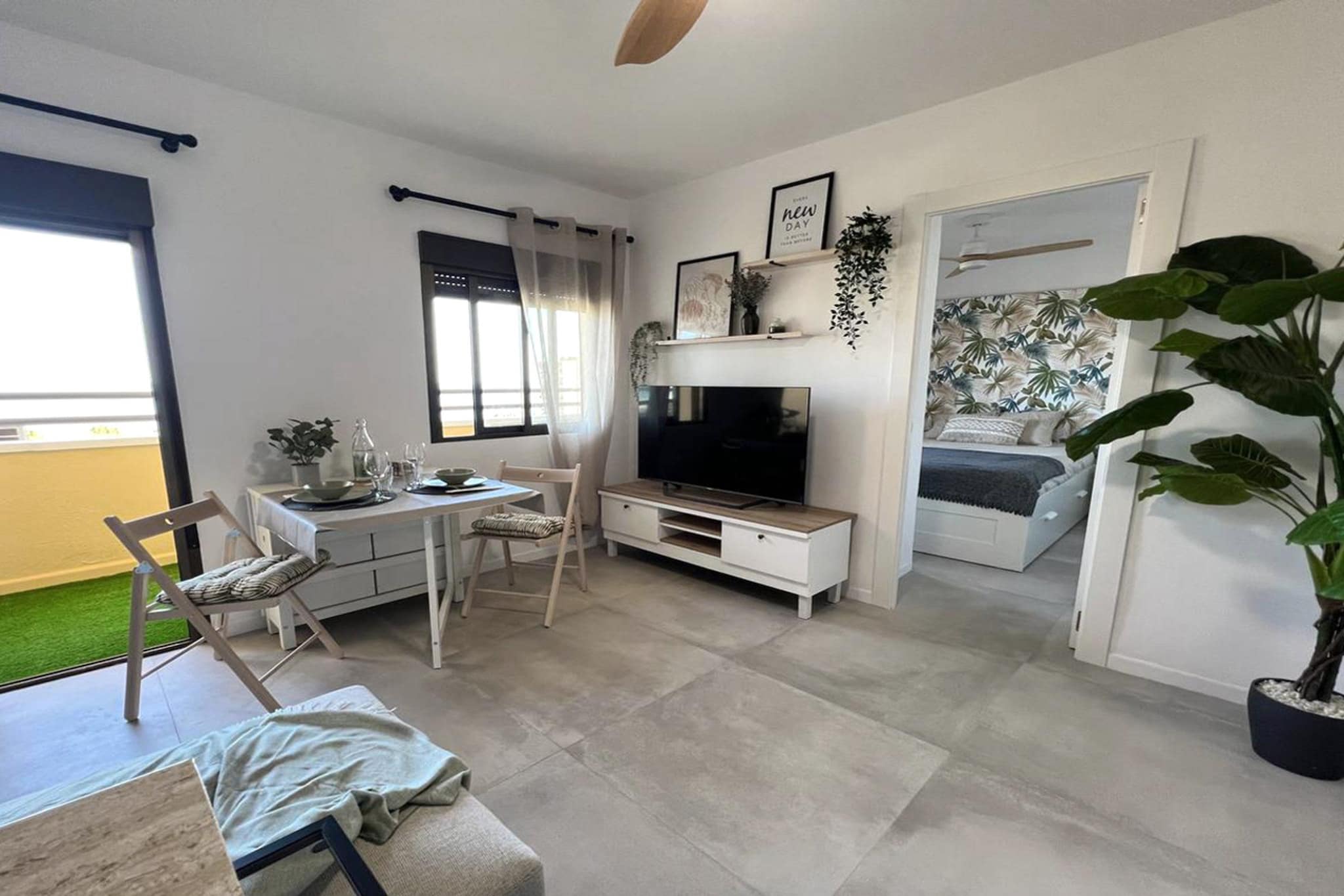 Apartamento con vistas al mar-Woonkamer