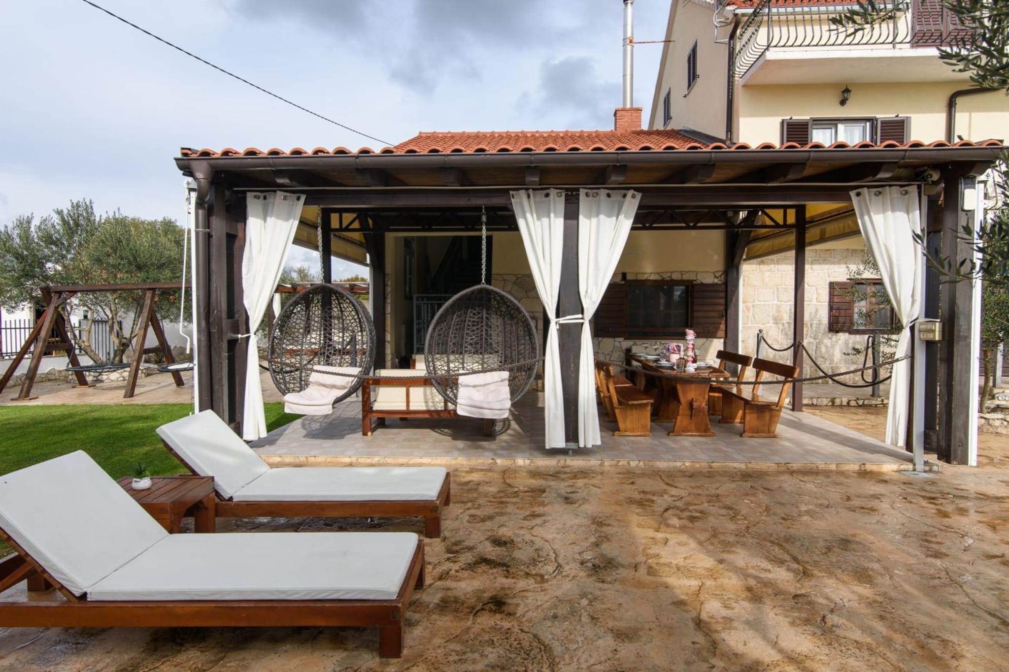 Vila Ive winter spa Podumci-Terrasse