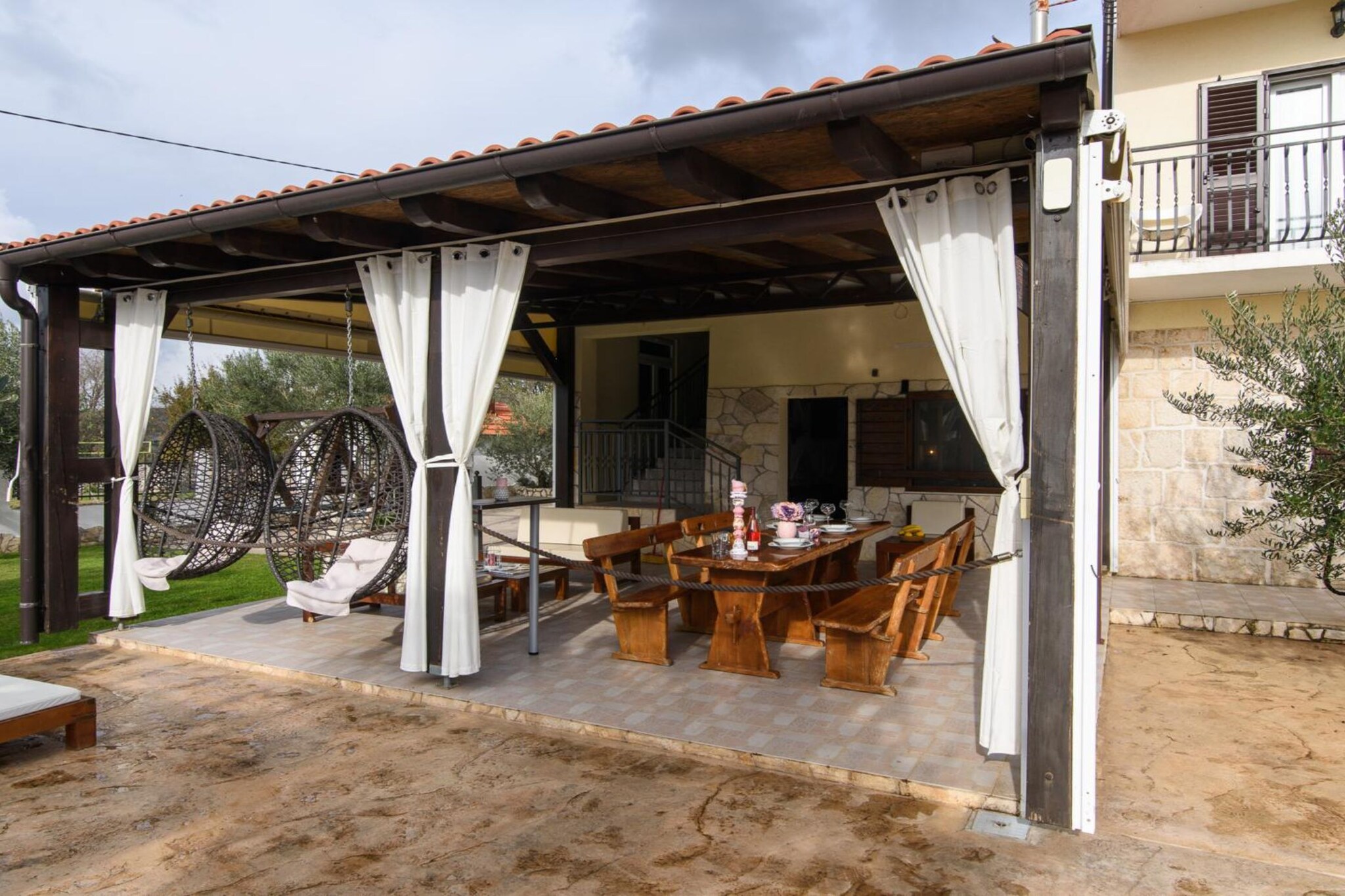Vila Ive winter spa Podumci-Terrasse