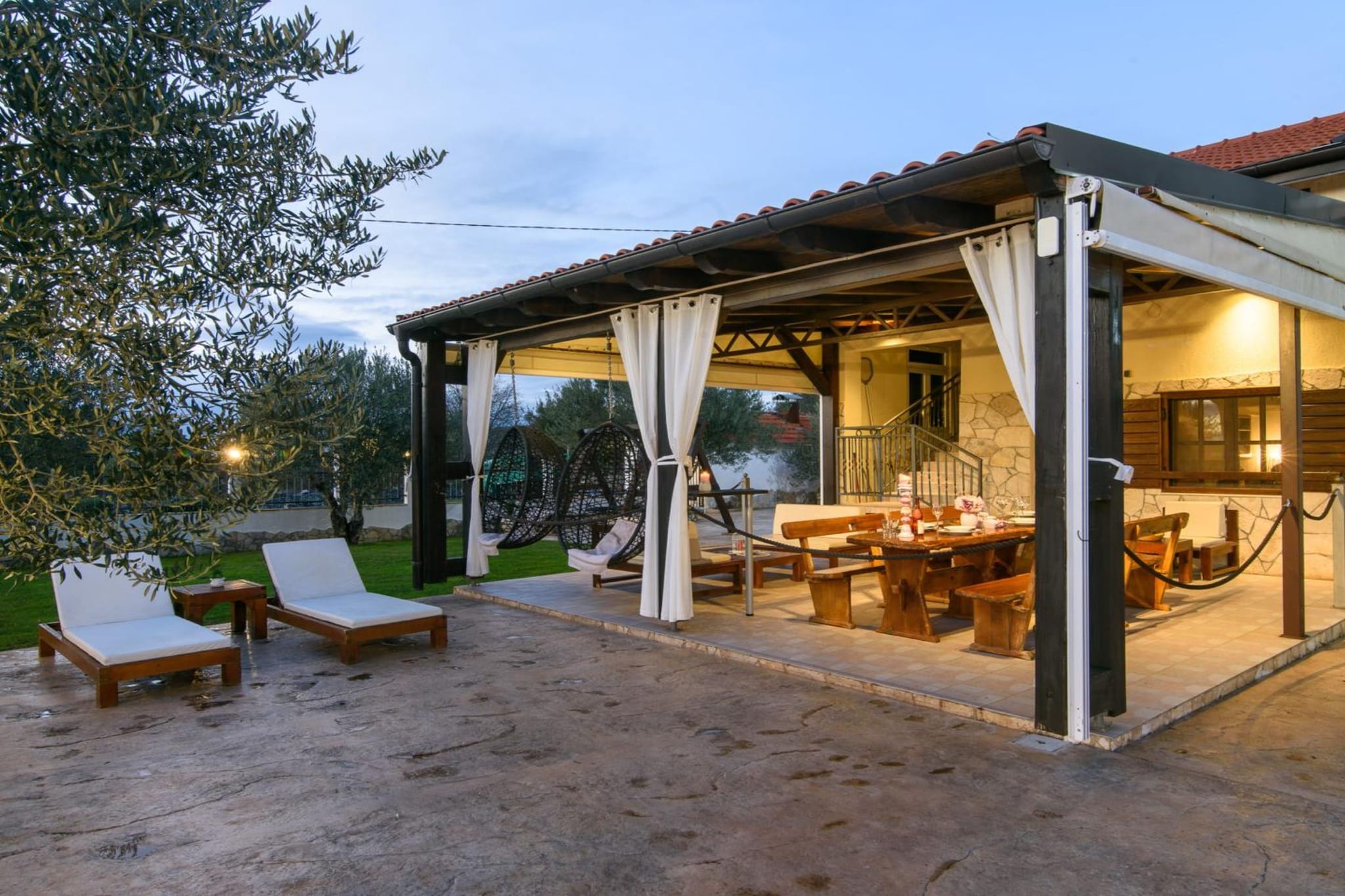 Vila Ive winter spa Podumci-Terrasse