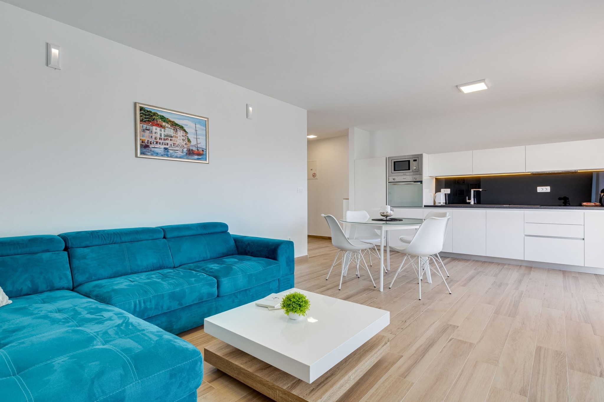 Exclusive Vodice Apartments - Deluxe One Bedroom Apartment A4-Woonkamer