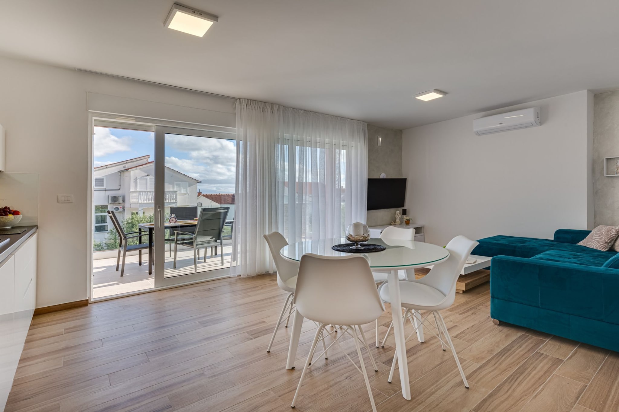 Exclusive Vodice Apartments - Deluxe One Bedroom Apartment A4-Woonkamer