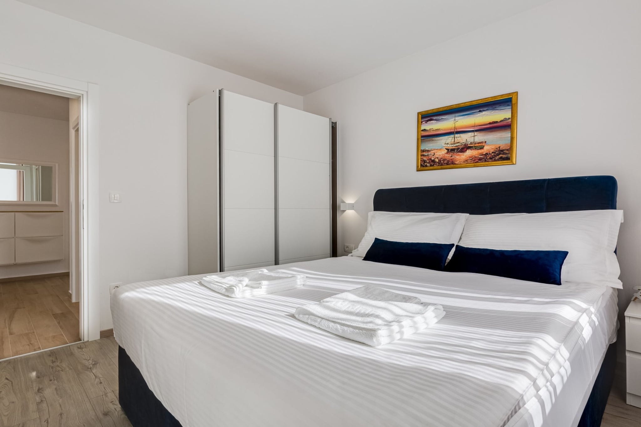 Exclusive Vodice Apartments - Penthouse Apartment with Balcony A6-Slaapkamer