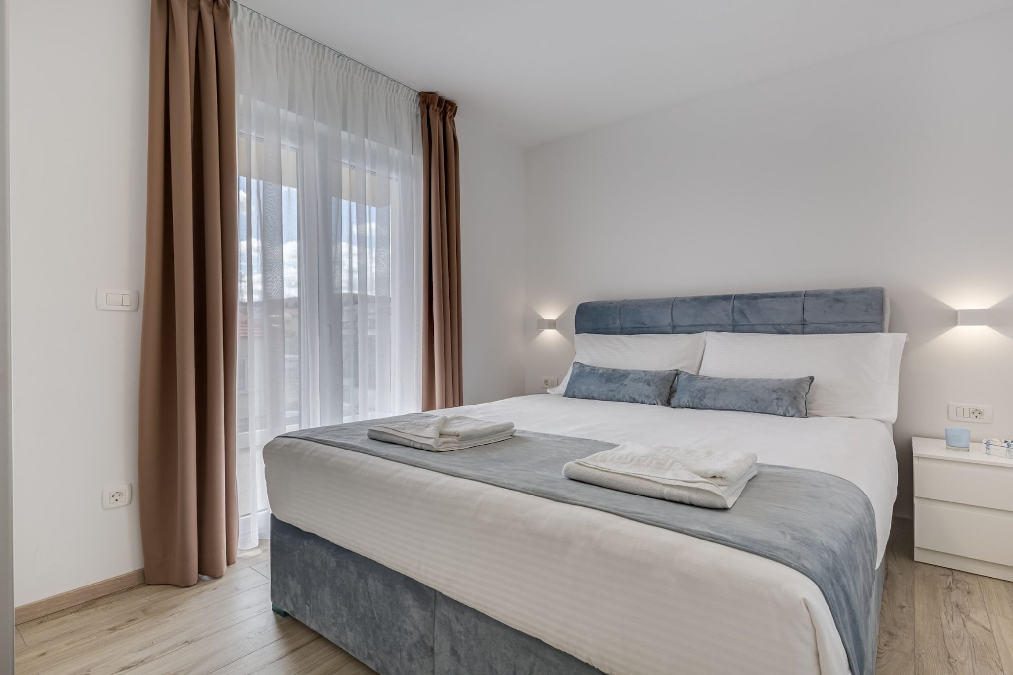 Exclusive Vodice Apartments - Penthouse Apartment with Balcony A6-Slaapkamer
