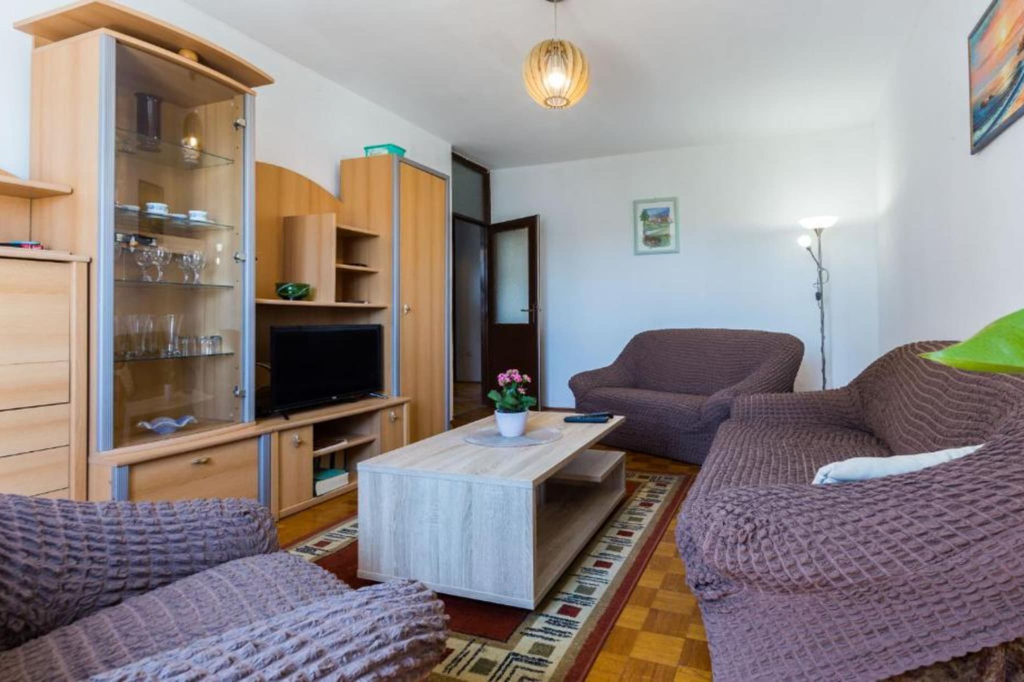 Stylish Two Bedroom Apartment Retreat with Balcony in Zadar Two Bedrooms-Living room