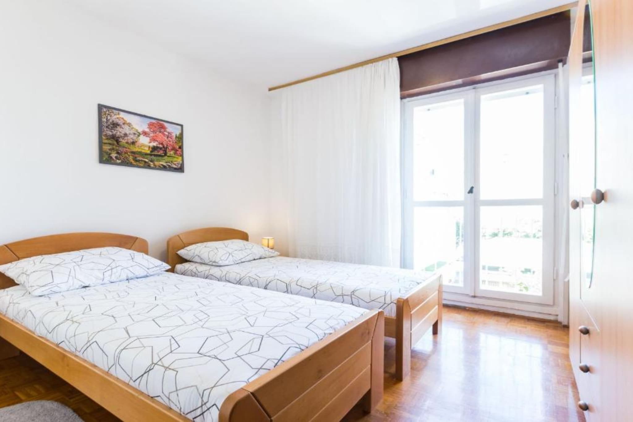 Stylish Two Bedroom Apartment Retreat with Balcony in Zadar Two Bedrooms-Bedroom