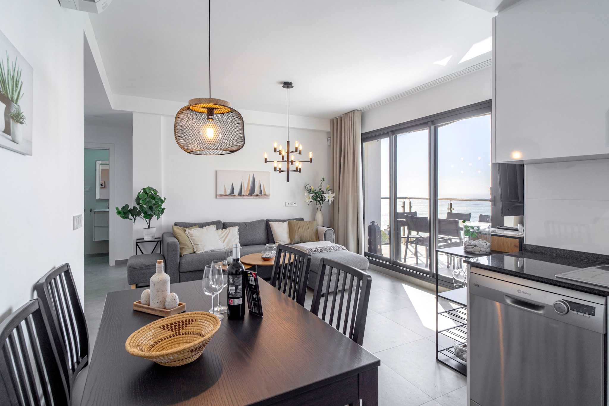 Penthouse Balcon del Mar Deluxe 1 by Casasol-Wohnzimmer