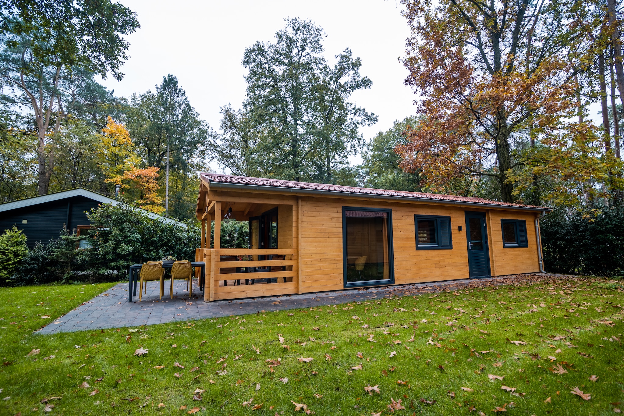 4-persoons wellness lodge-Tuinen zomer