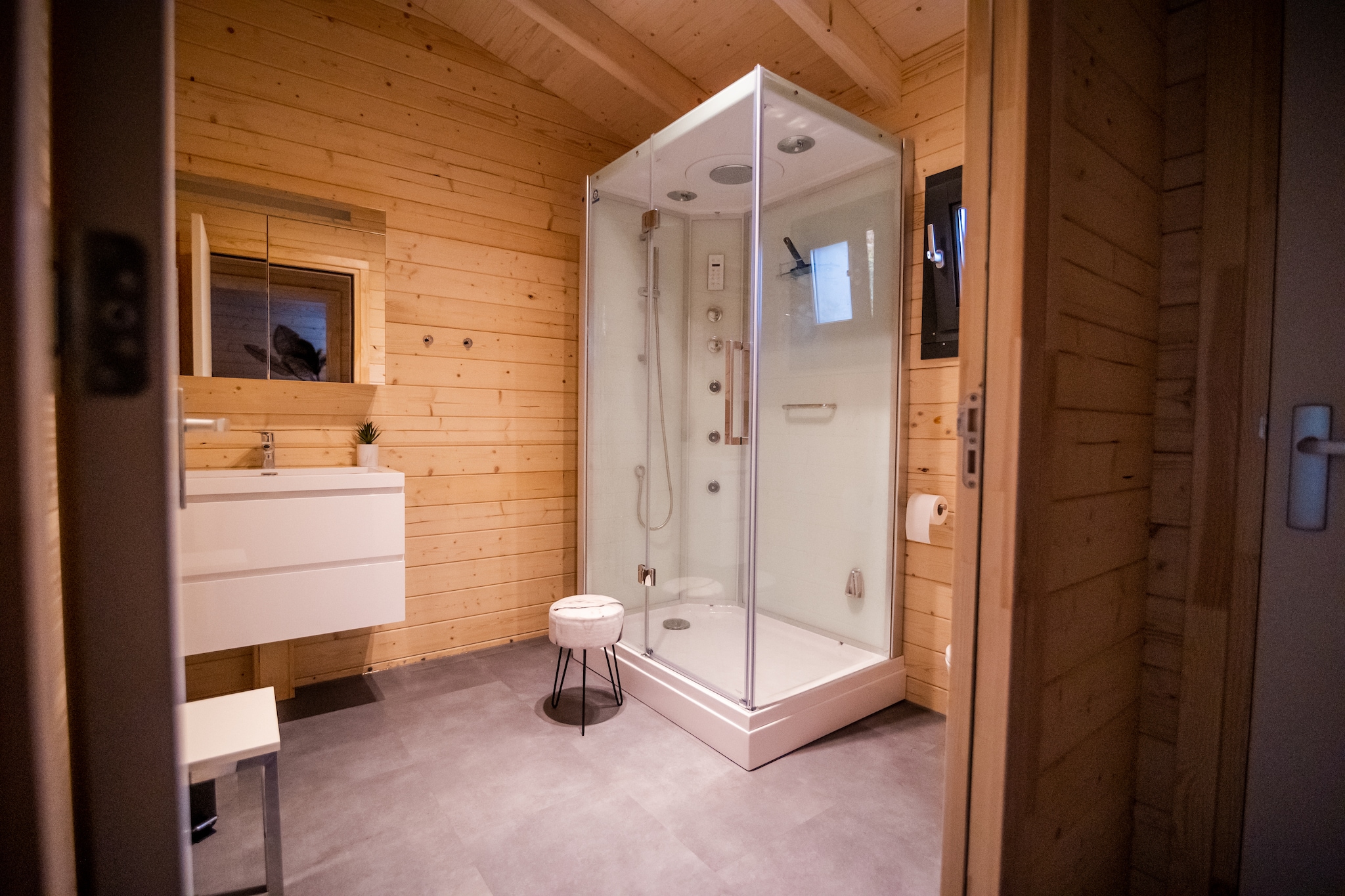4-persoons wellness lodge-Badkamer