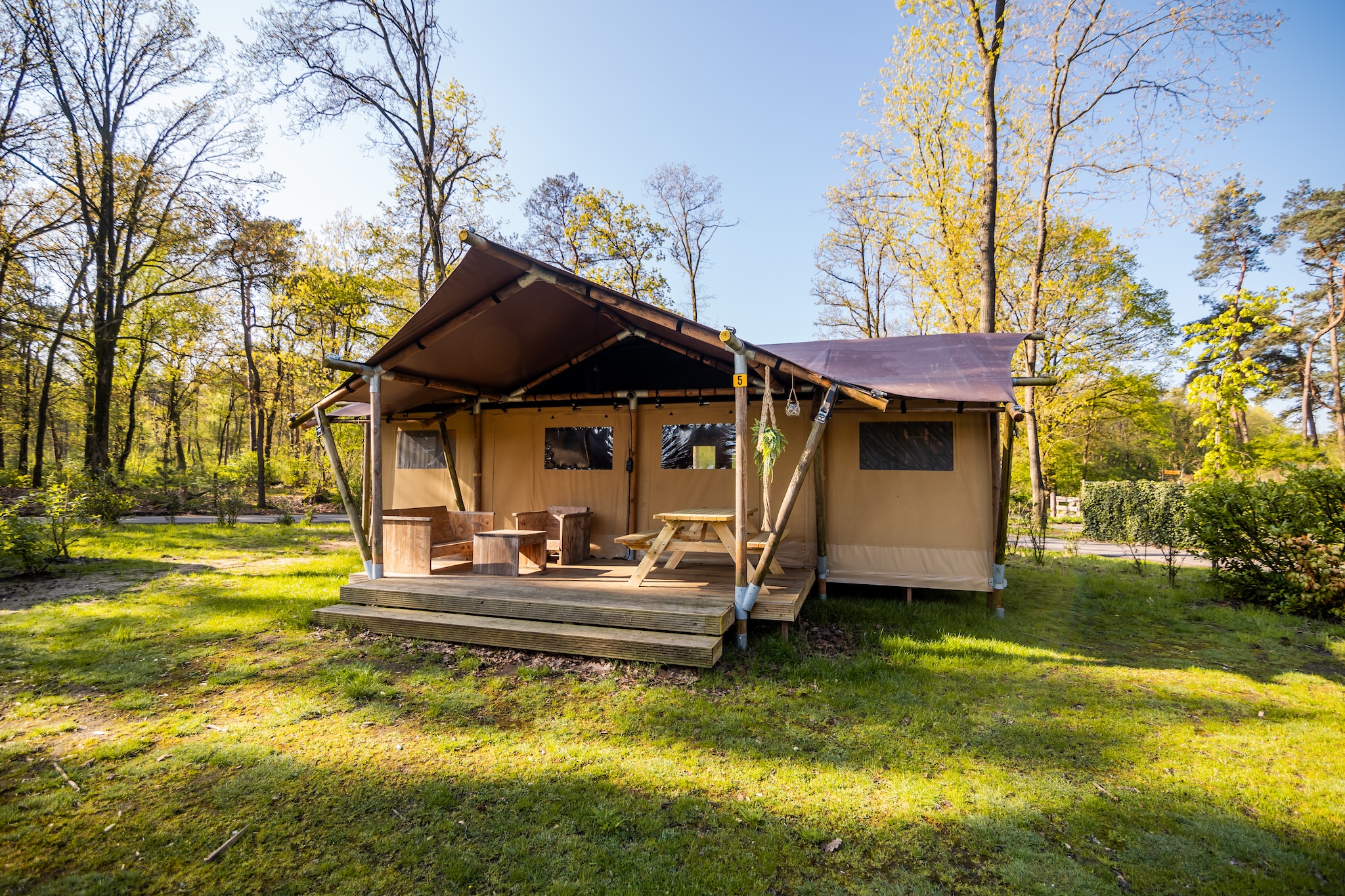 6 persoons Luxe Safaritent-Uitzicht zomer