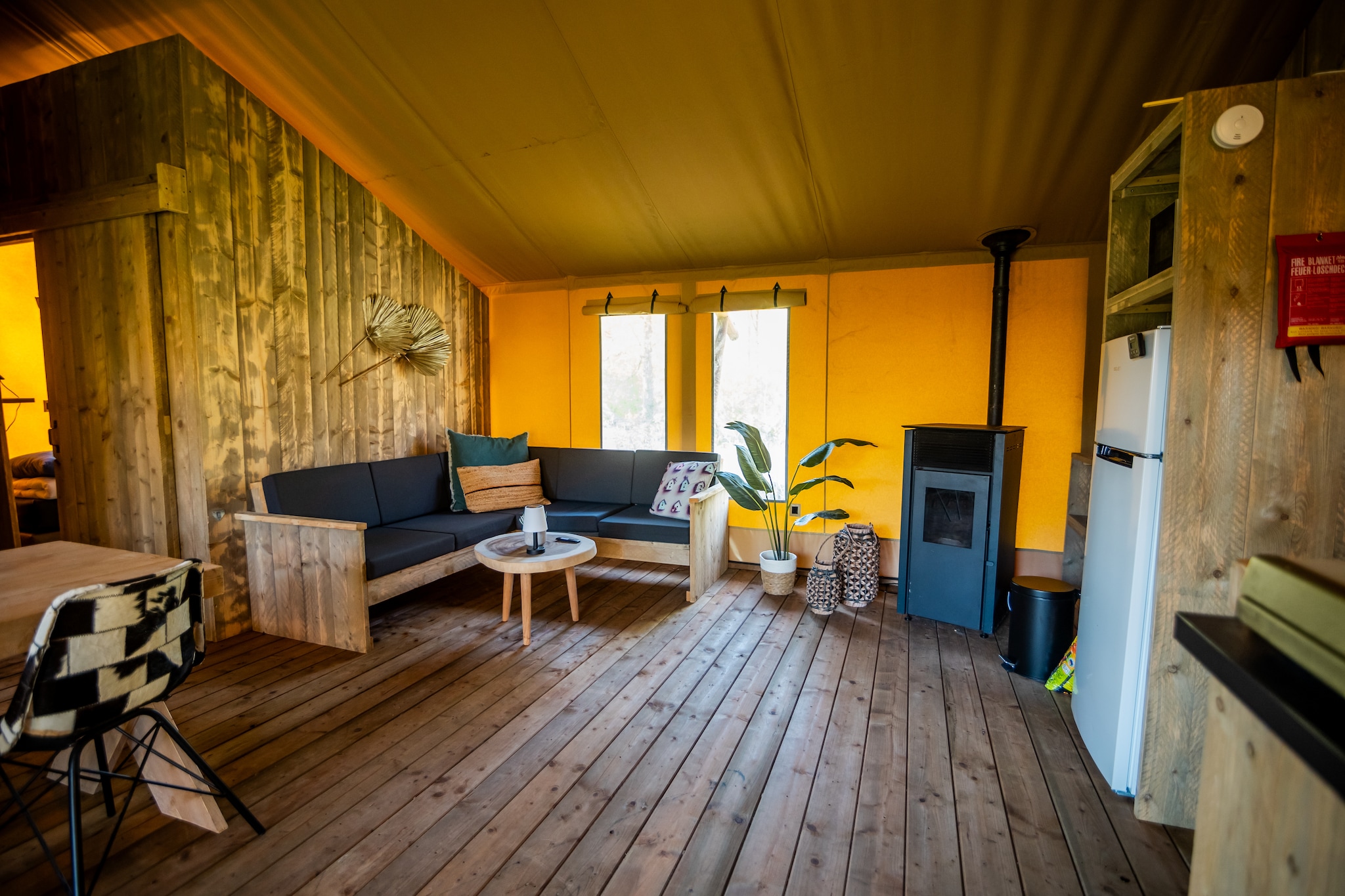 6 persoons Luxe Safaritent-Woonkamer