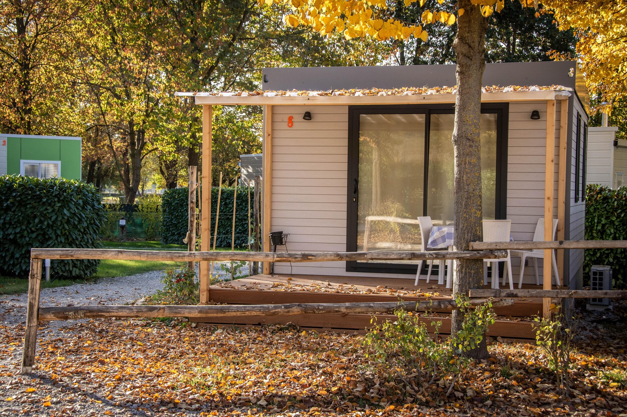 RESIDENCE ALBA VILLAGE / Mobilhome 2 Personen MH2-Buitenkant zomer