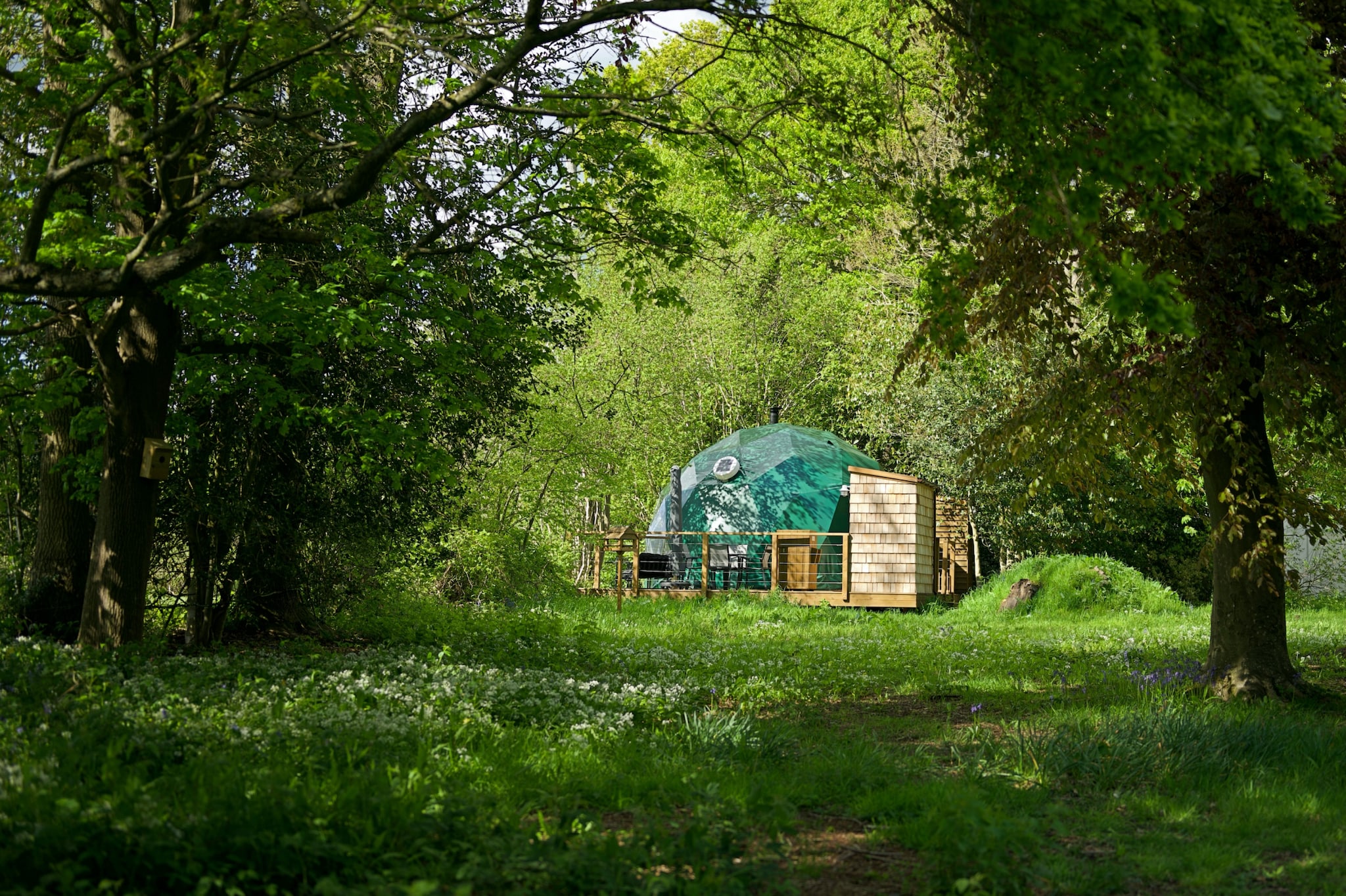 Hever Luxury Dome-Tuinen zomer
