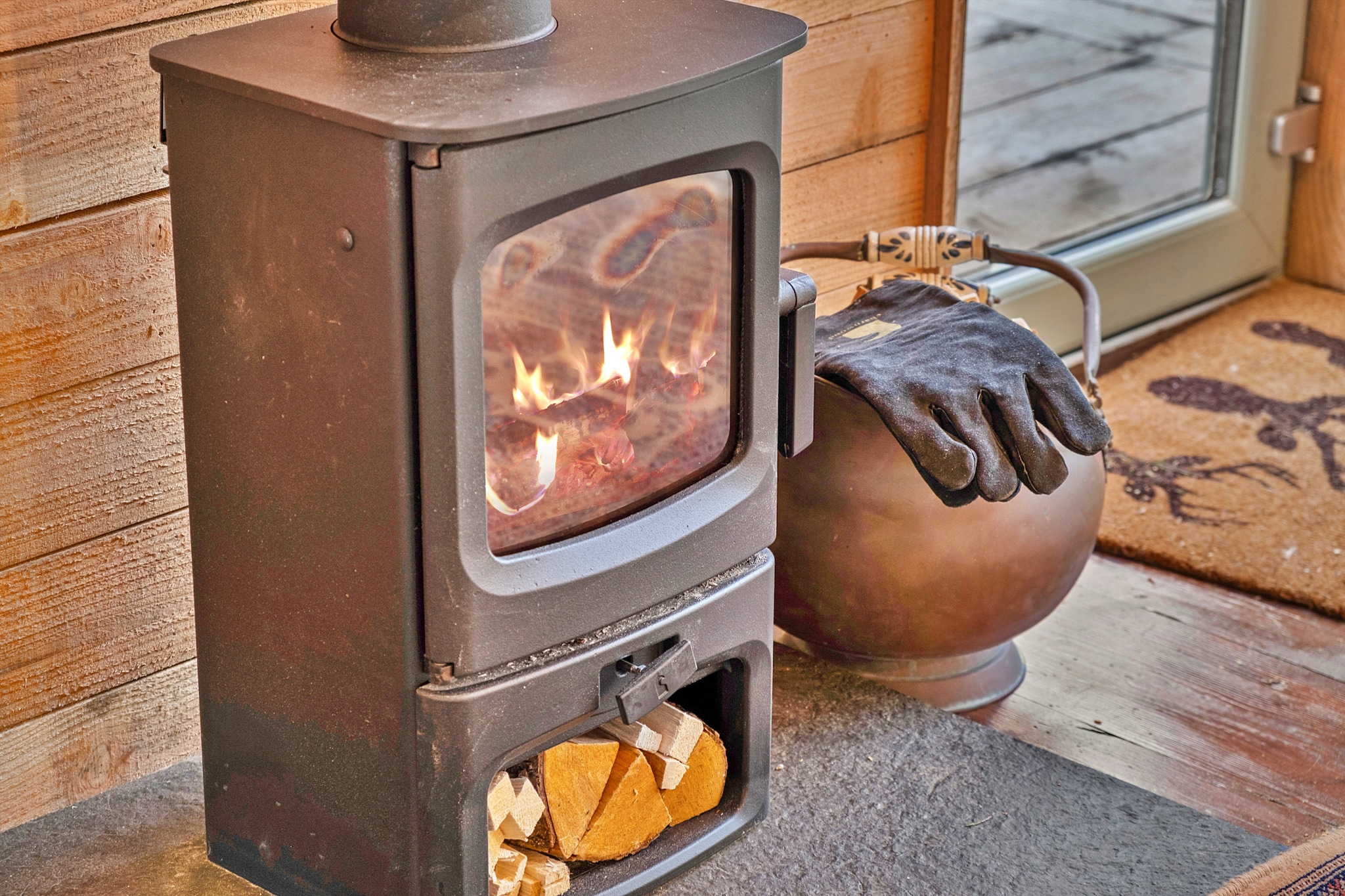 Cosagach Falls Cabin-Woonkamer
