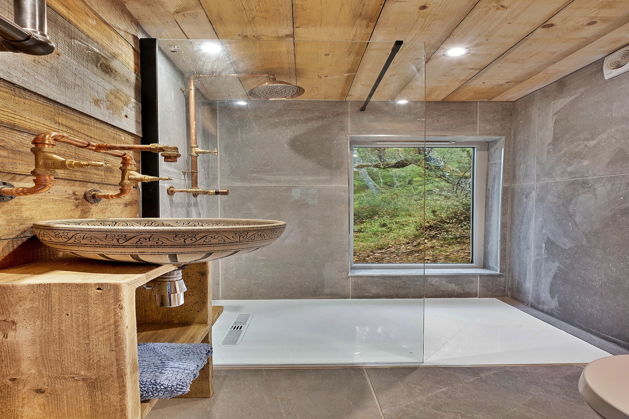 Cosagach Falls Cabin-Badkamer