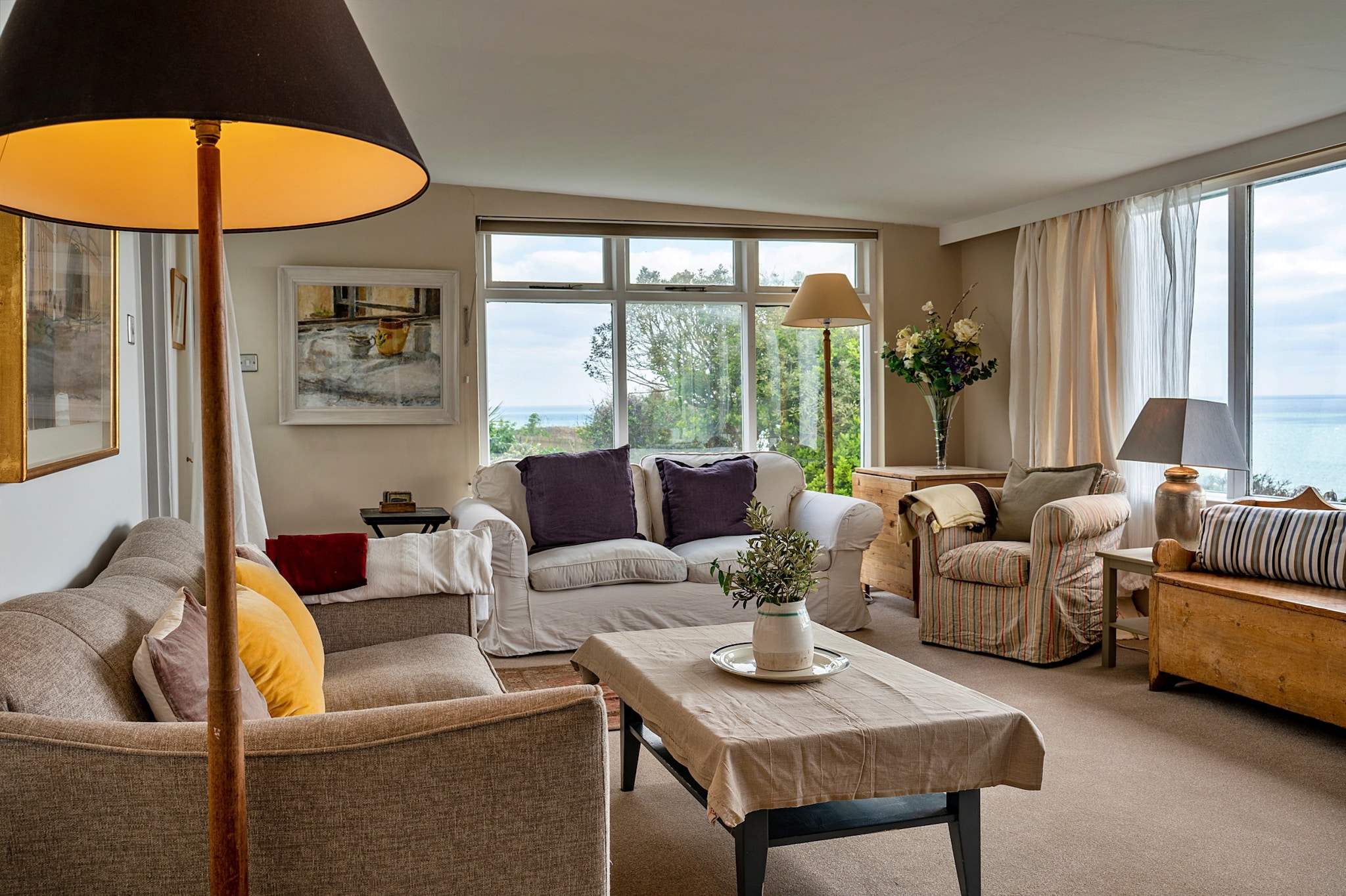 Lesceave Cottage-Woonkamer