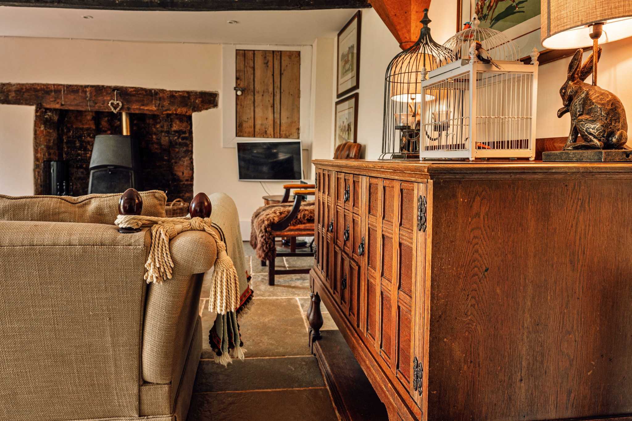 Beili Glas Cottage-Woonkamer