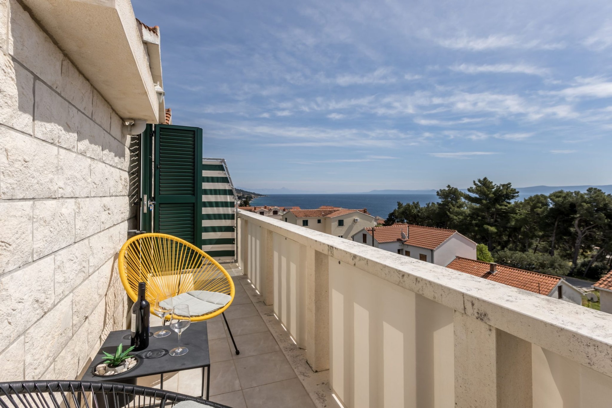 Adriatic Island Sea View Apartments - One Bedroom Apartment with Terrace and Sea View (A3)-Terrasse