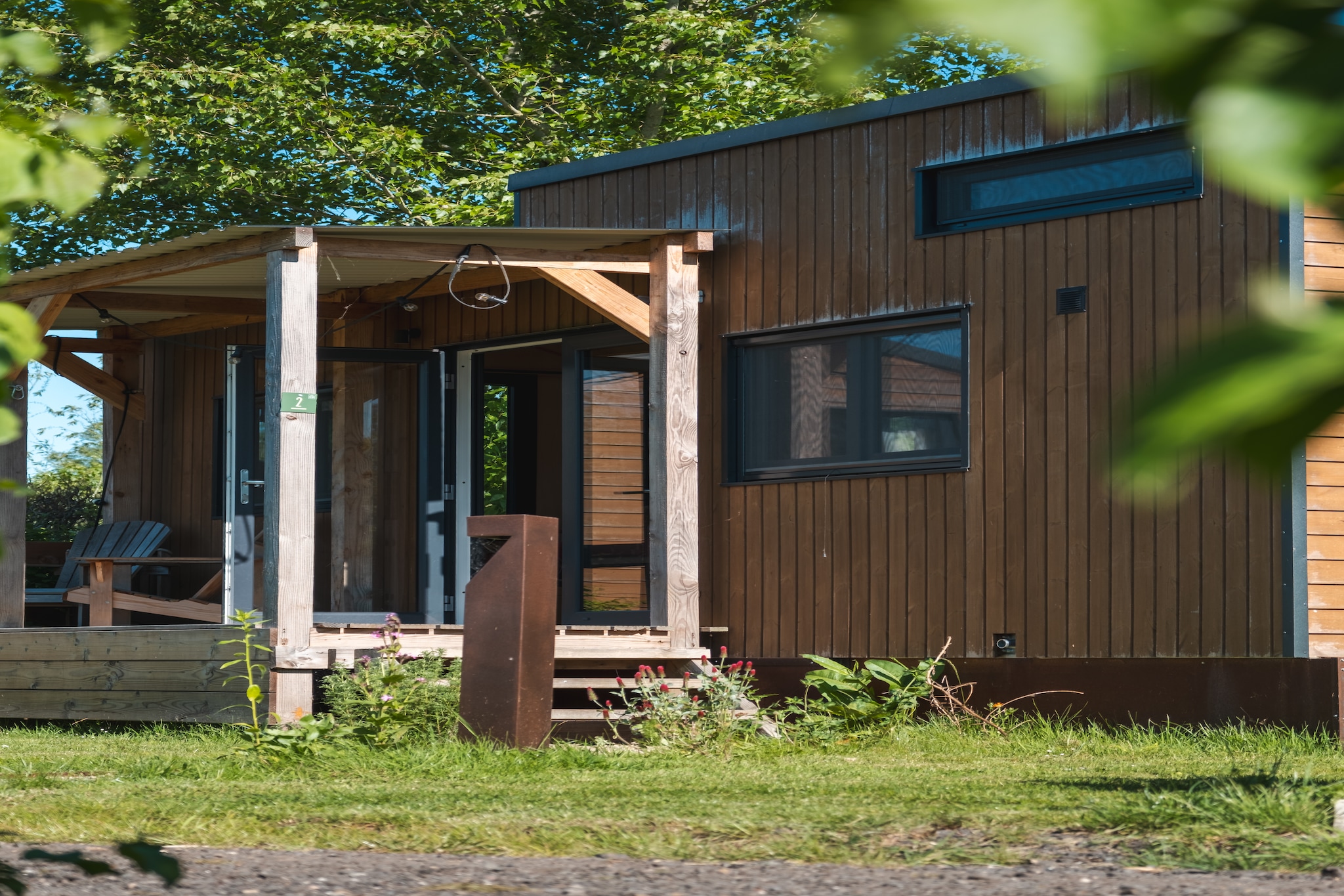 Tiny house voor 2  2 personen-Buitenkant zomer