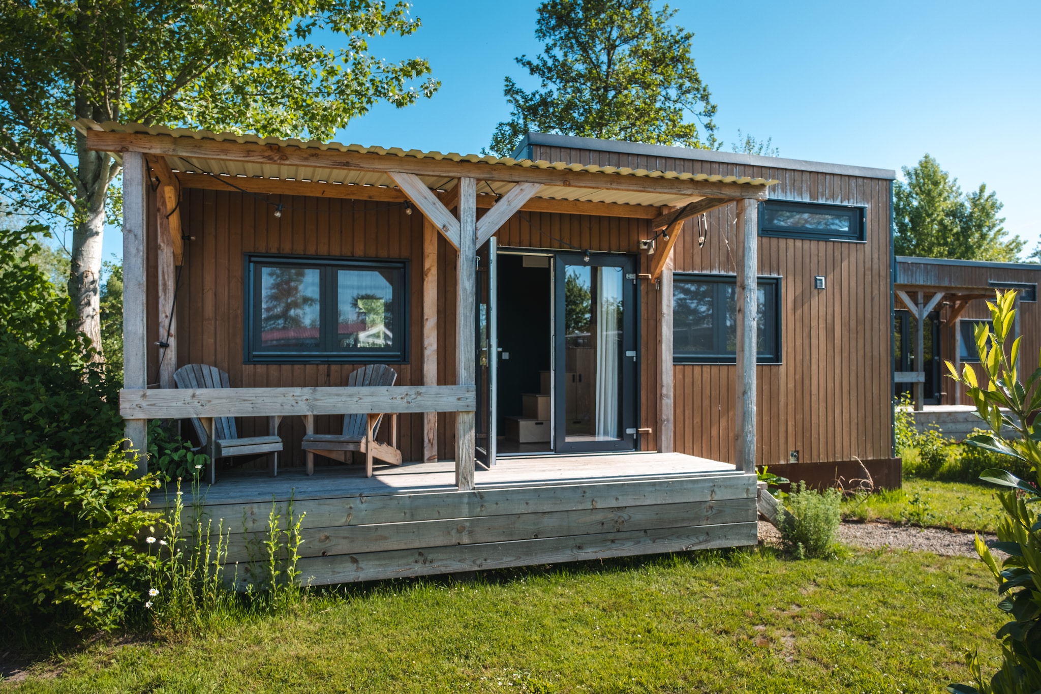 Tiny house voor 2  2 personen-Buitenkant zomer