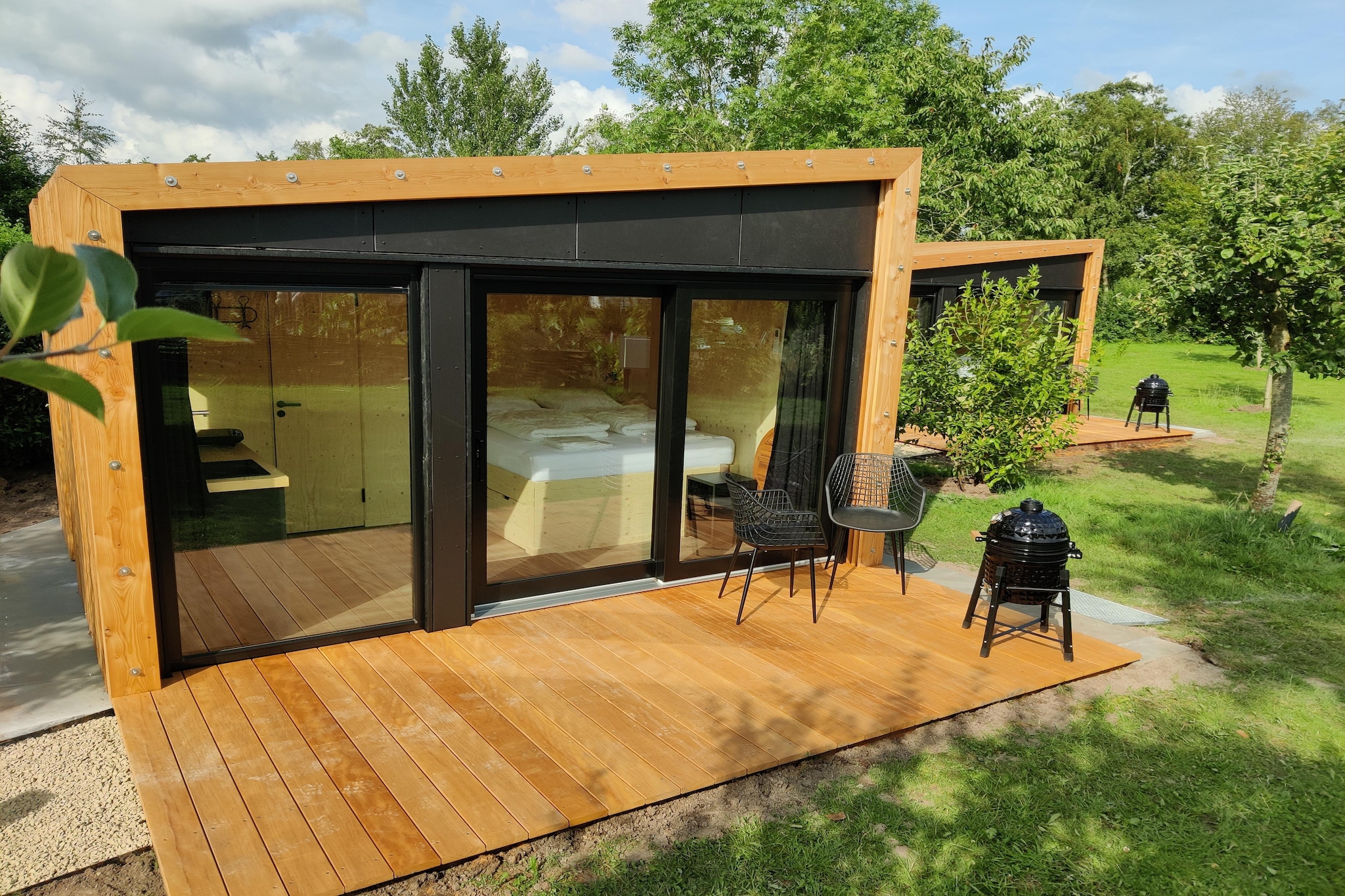 Wetland Cabin 2 persoons (op Boetiekpark de Kas, Scherpenzeel, Friesland)-Extérieur été